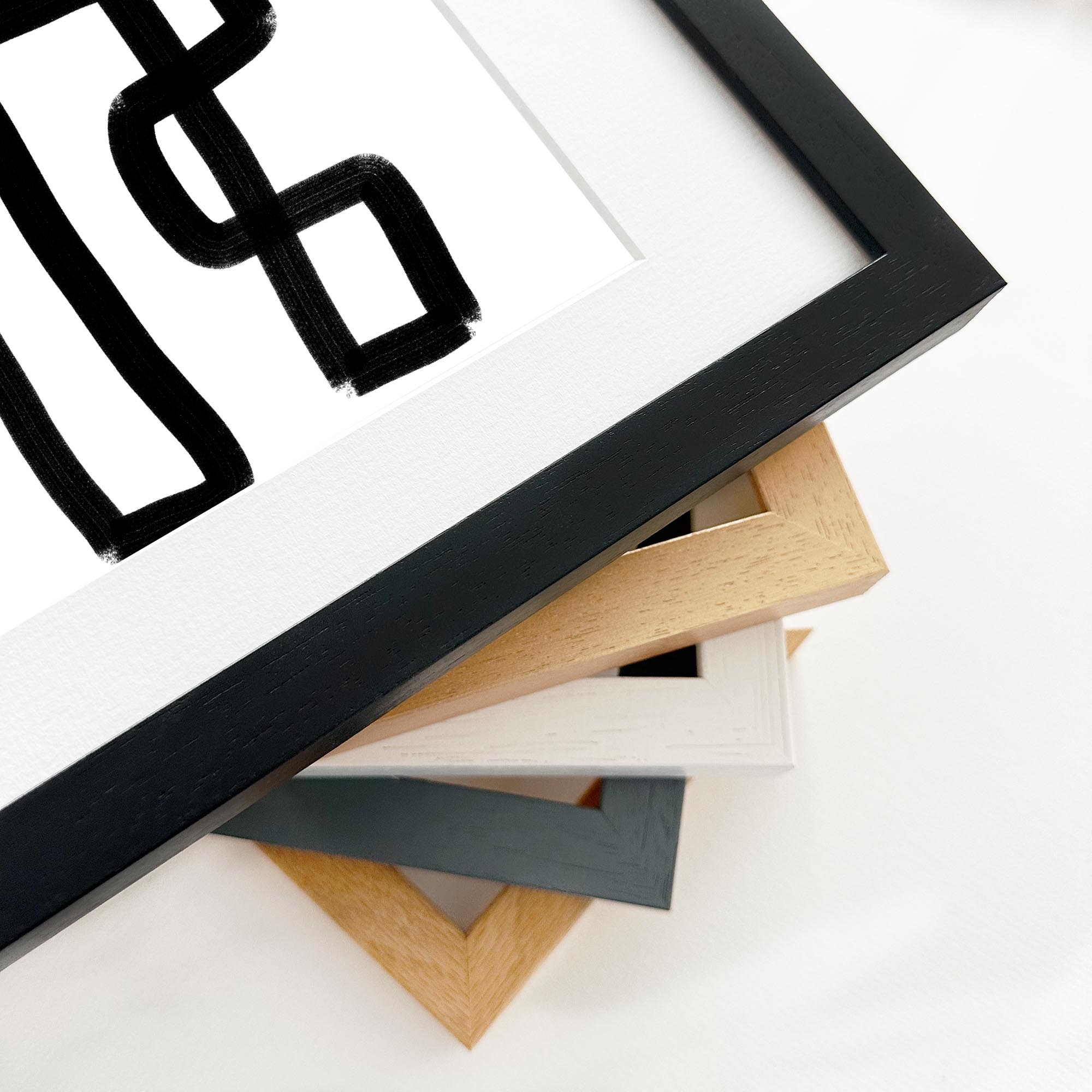 Abstract Maze Framed Wall Art - Modern Geometric Home Decor for Living Room, Bedroom & Office