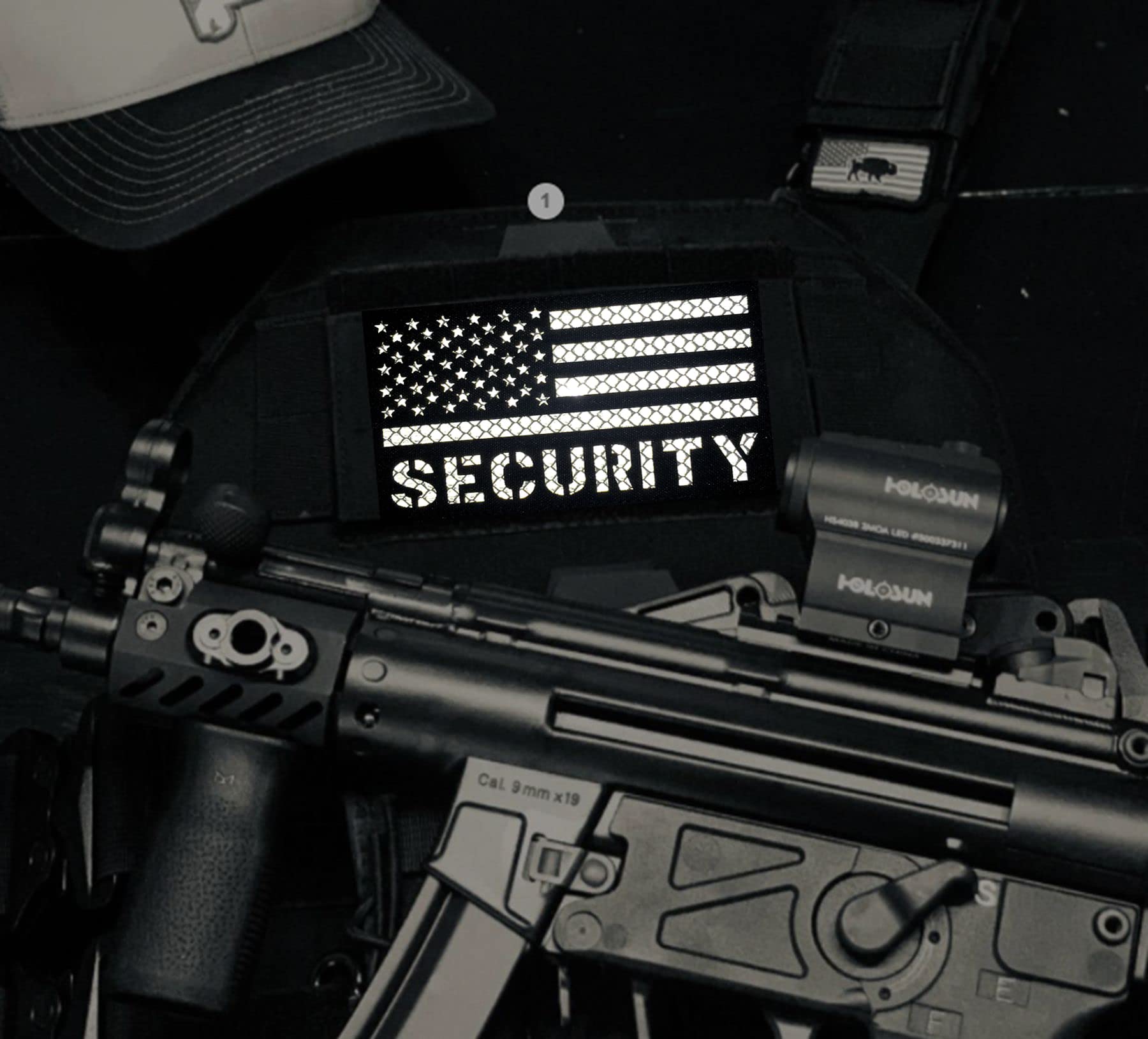 3x5 US Flag Reflective Patch - Tactical Vest & Harness for Outdoor Safety