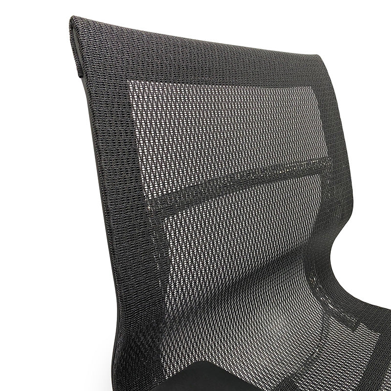 Premium GUSTO Executive Office Chair - Ergonomic High Back Mesh Chair with Adjustable Lumbar Support - Black - Perfect for Home Office, Gaming & Workspace Comfort