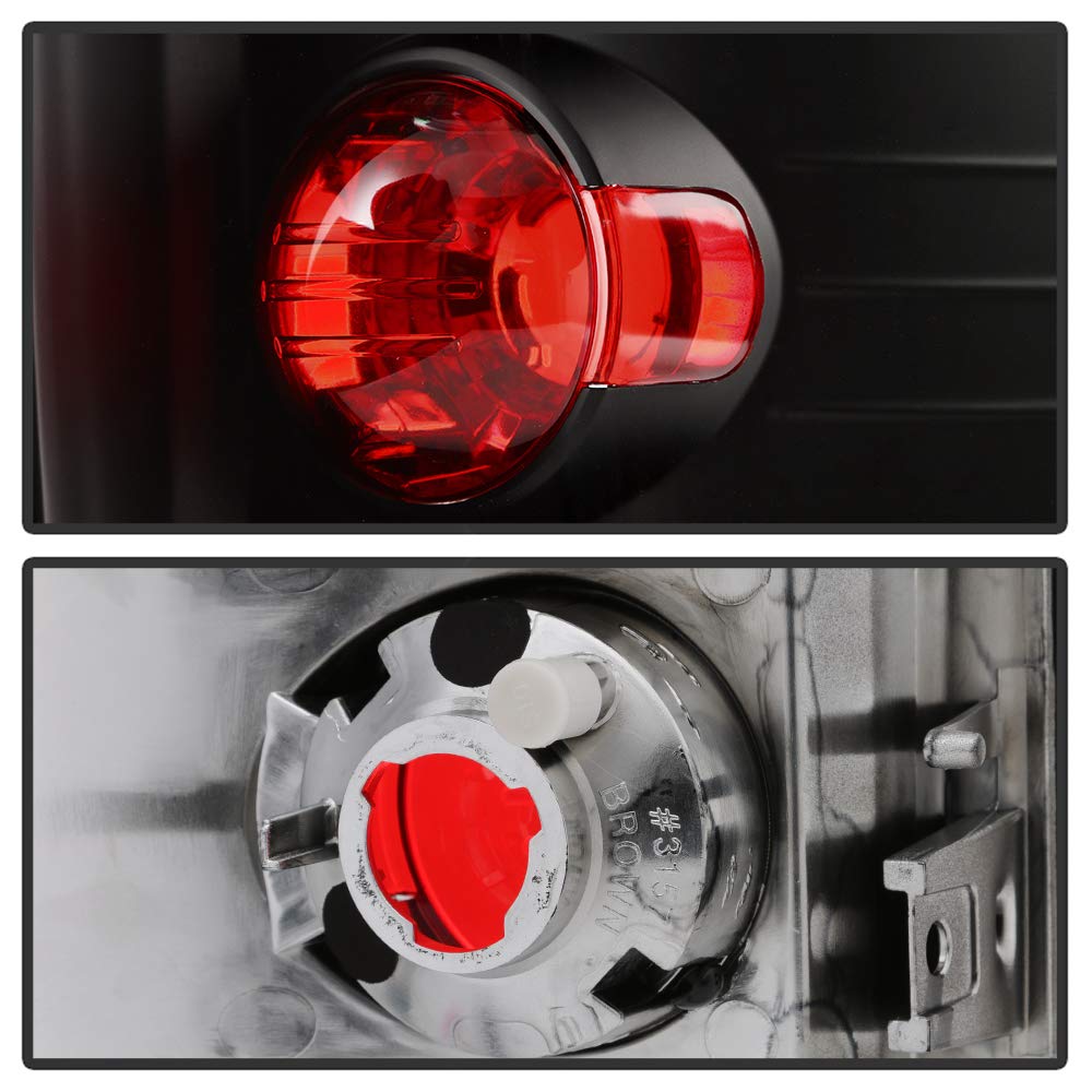 ACANII Black LED Tail Lights & Brake Lamps for 2000-2006 Chevy GMC Tahoe Suburban Yukon Denali - Pair (Driver & Passenger Side) - Perfect for Car Customization & Nighttime Safety Enhancement