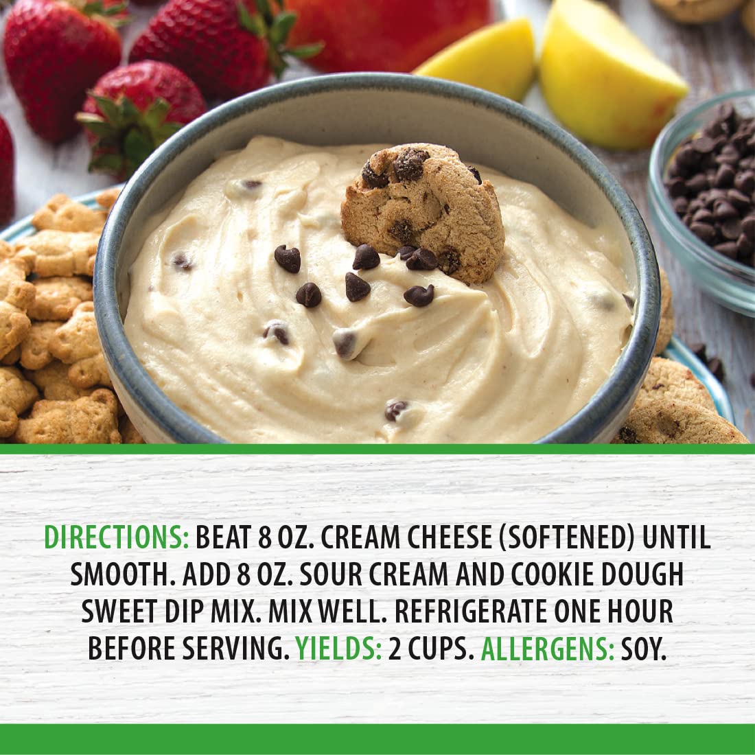 Rada Cookie Dough Sweet Dip Mix - 3 Pack | Delicious Dessert Dip for Parties, Snacks & Family Gatherings | Perfect with Fruits, Crackers & Cookies