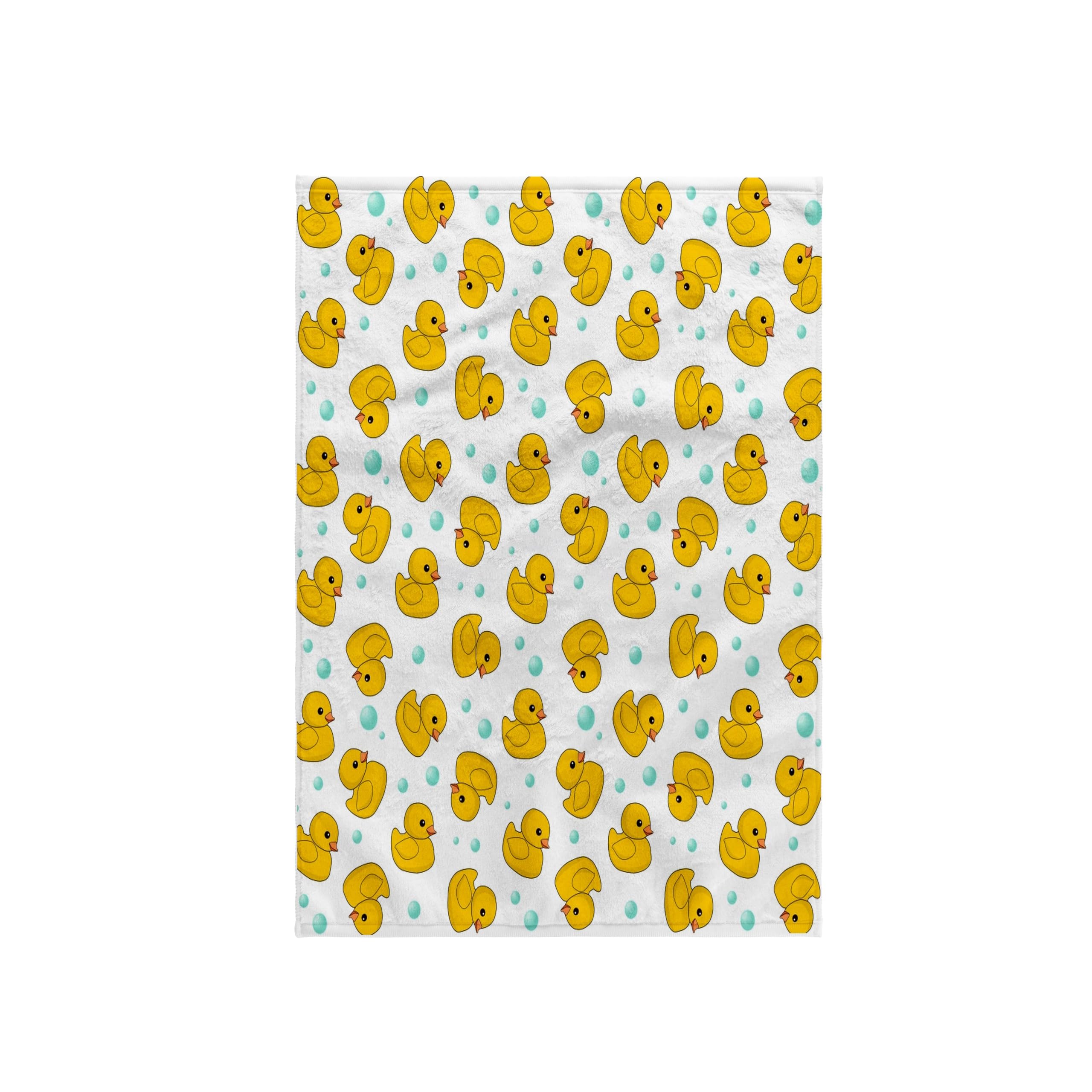 3D Rose Cute Yellow Ducks Kawaii Duckies and Soap Bubbles Pattern Sports Towel - 15