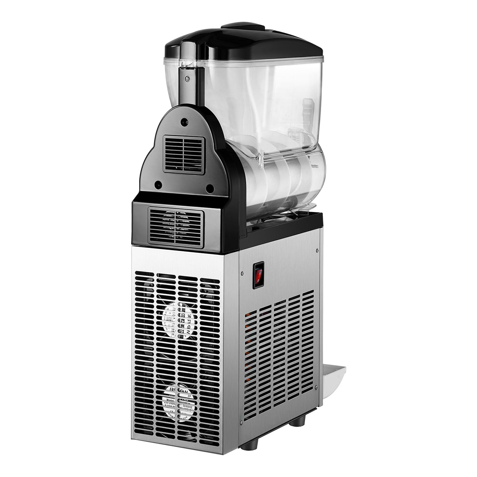 VEVOR 12L Commercial Slushy Machine - Stainless Steel Frozen Drink Maker for Margaritas, Smoothies & Slushies - Ideal for Home Parties, Restaurants, Cafes & Bars (48 Cups Capacity) | Perfect for Summer Parties, Cocktail Making & Frozen Beverage Business