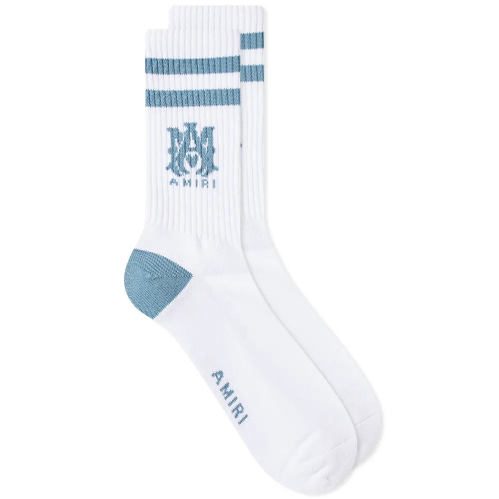 AMIRI Logo Socks for Men & Women - Premium Designer Crew Socks with Iconic Branding - Perfect for Casual Wear, Sneaker Pairing & Luxury Street Style Outfits