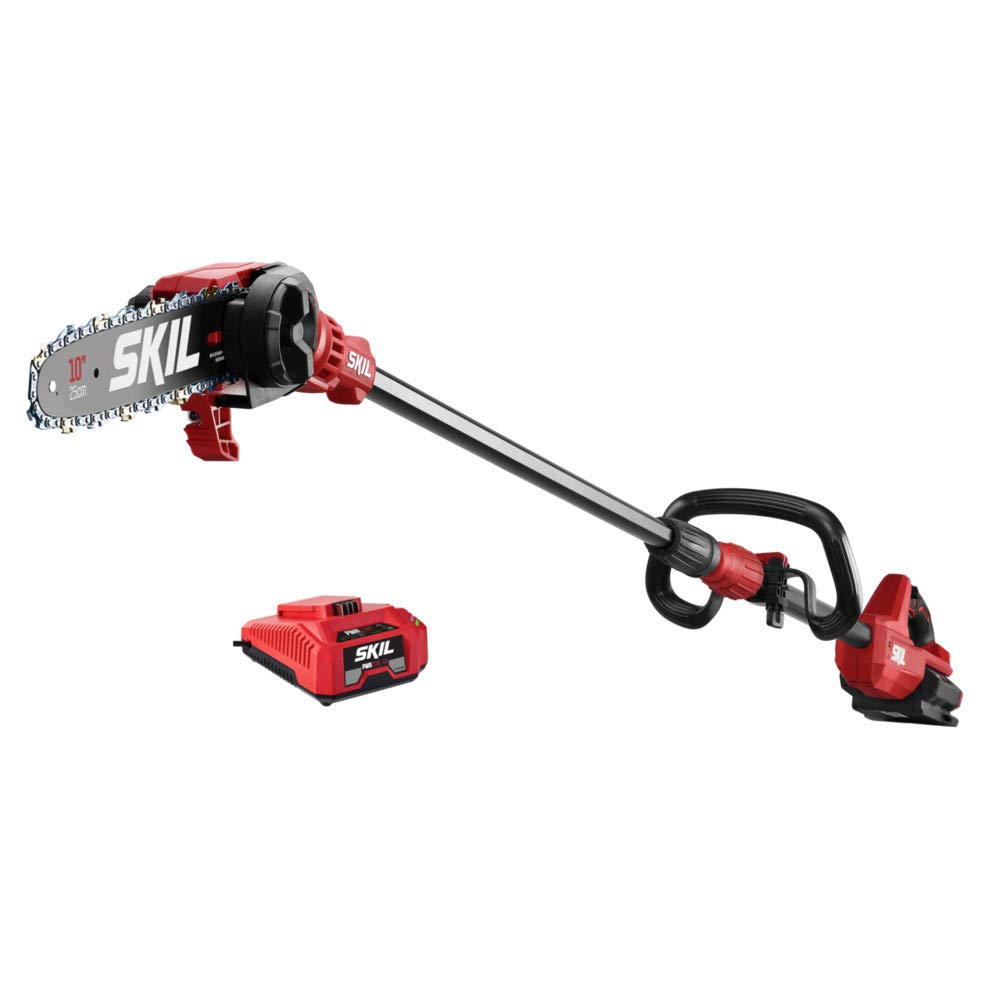 Skil PS4561C-10 PWR CORE 40 Brushless 40V 10-Inch Cordless Pole Saw Kit with 2.5Ah Battery & Charger | Includes Toro 38914 Premium Chainsaw Oil | Perfect for Tree Trimming, Pruning Branches & Landscaping Maintenance
