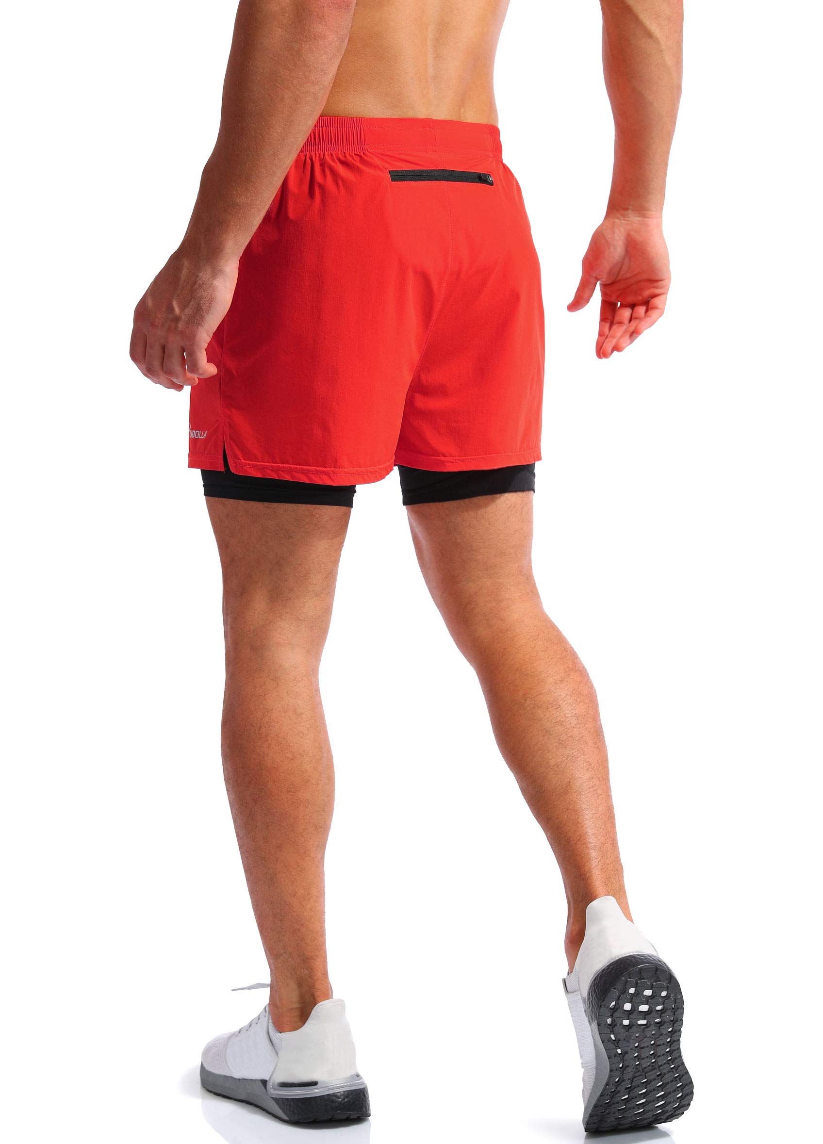 Pudolla Men's 2-in-1 Running Shorts 5