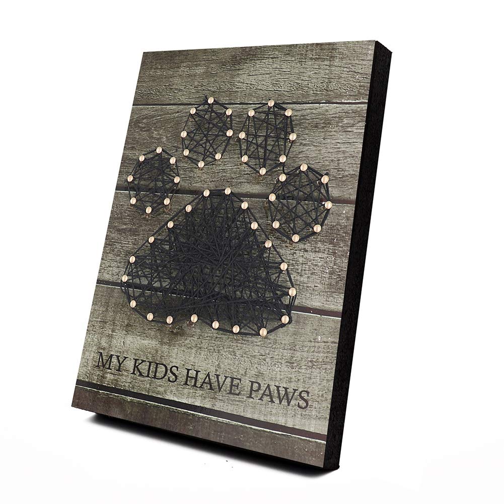 Bear Paw Pattern DIY Winding Nail Picture - Unique Home Wall Decor Art Kit for Creative Gift & Craft Lovers | Perfect for Living Room, Bedroom, Nursery Decor