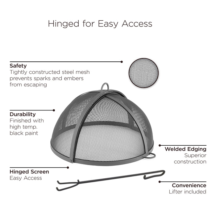 20 Small Spark Screens with Lifter - Perfect for Fire Pits, Campfires & Outdoor Gatherings
