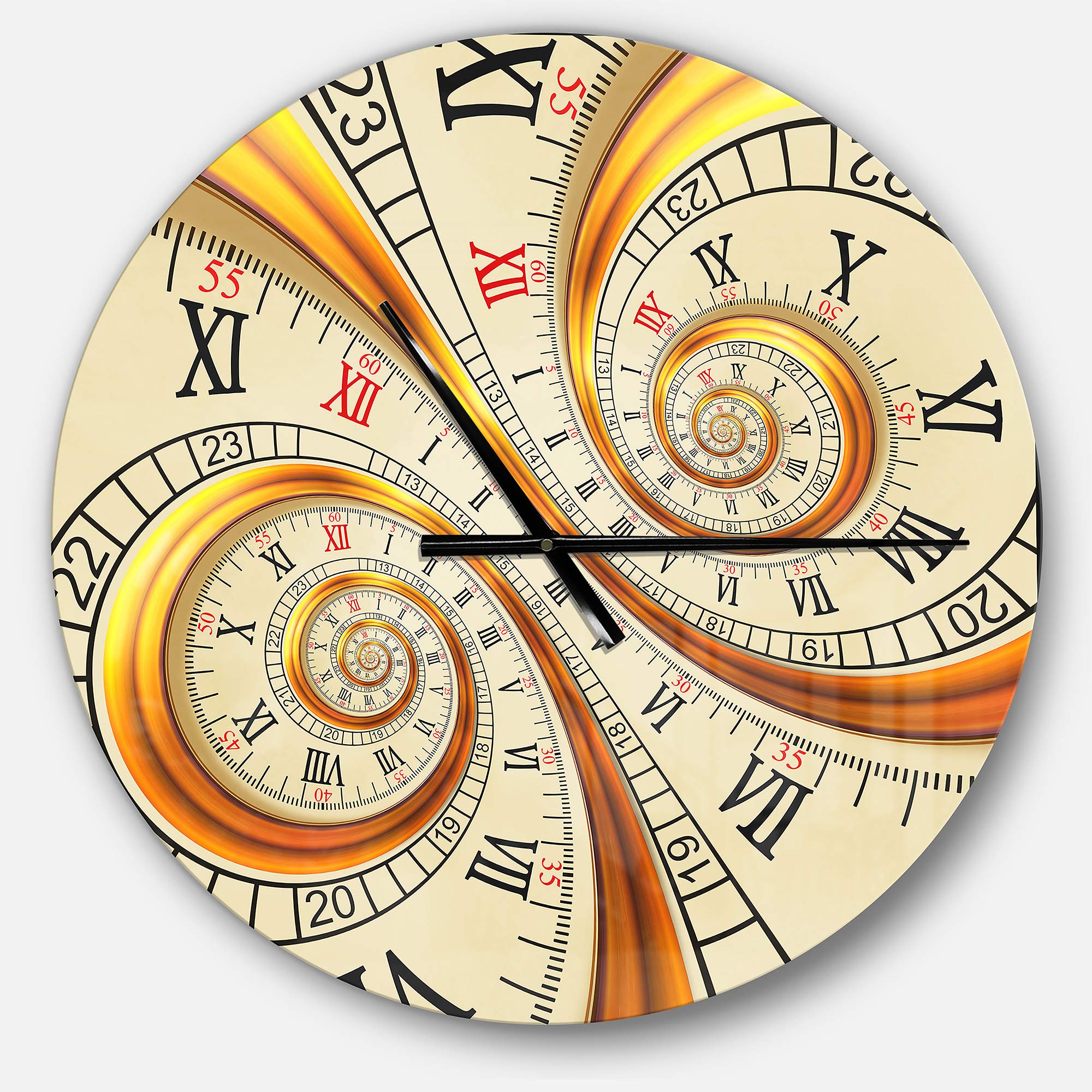 Designart GTR Car Themed Modern Round Metal Wall Clock - Contemporary Home Decor for Living Room, Bedroom & Office - Perfect for Auto Enthusiasts & Sports Car Lovers