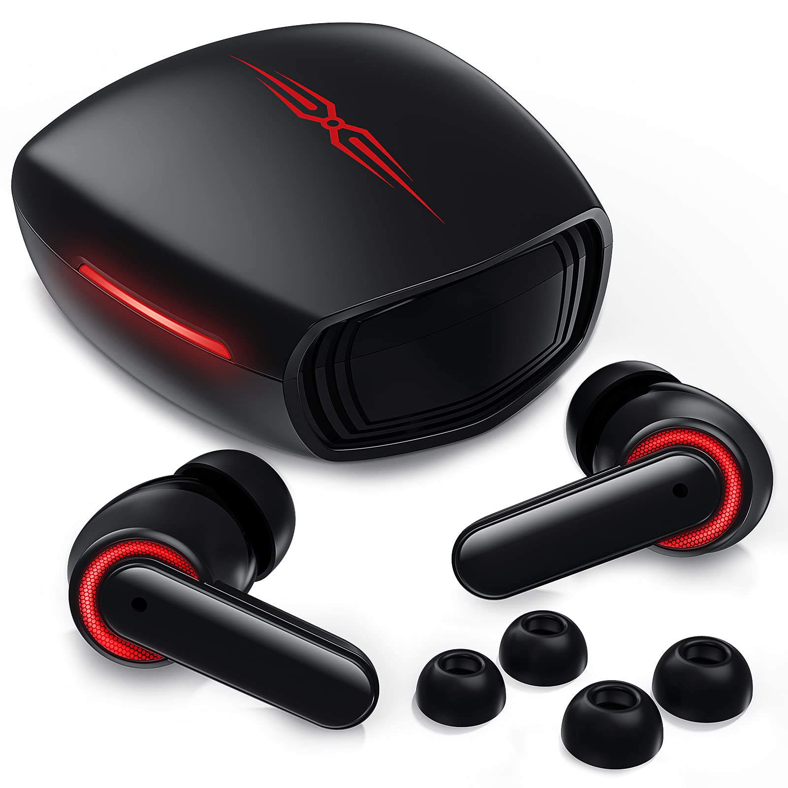 Premium Wireless Bluetooth Earbuds with Hi-Fi Bass & Noise Cancellation - Compatible with iPhone 16 Pro Max/15/14/13, Samsung Galaxy S25/S24/S23/A16, iPad 10/11 & Google Pixel 9/8/7/6 - Perfect for Gym, Commuting & Work Calls