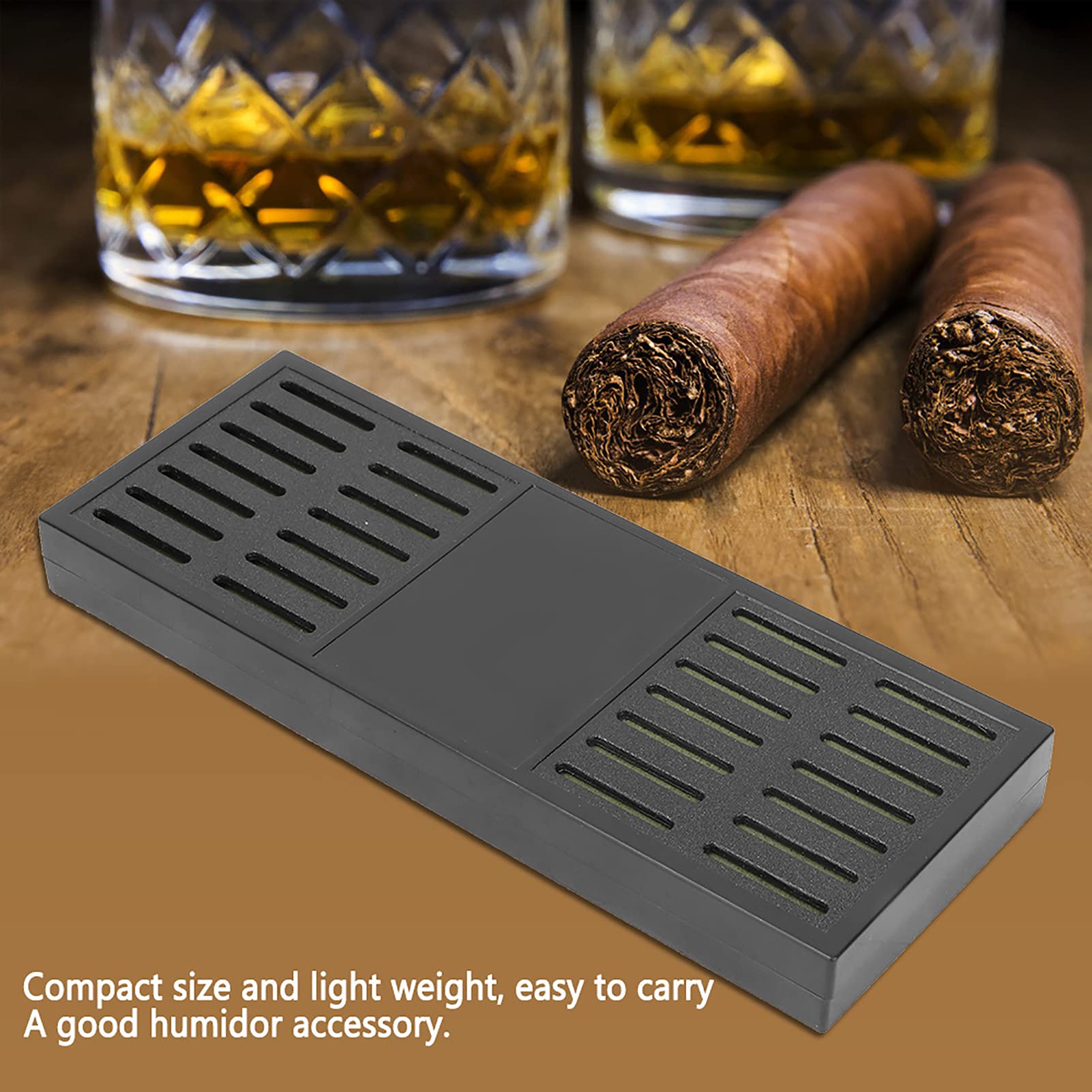 Premium Cigar Humidifier for Humidor - Lightweight & Compact Rectangle Humidification Device - Perfect for Home, Travel, and Cigar Storage