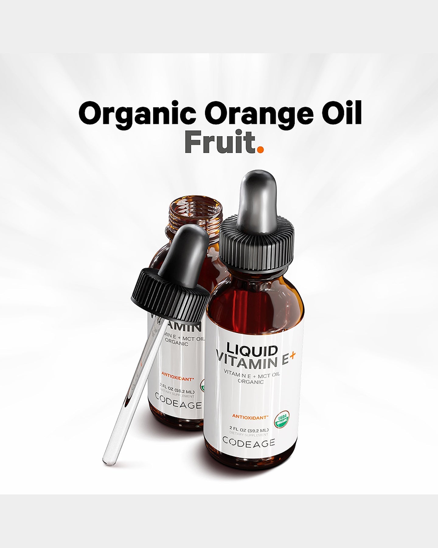 Codeage Liquid Vitamin E+ Supplement - Antioxidant Support for Skin & Immune Health | Perfect for Daily Wellness & Anti-Aging Routine