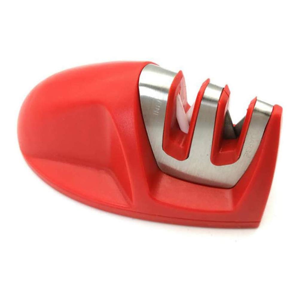 2-Stage Manual Knife Sharpener for Kitchen Knives - Professional Sharpening Tool with ABS Plastic Body (Black) | Perfect for Home Chefs & Cooking Enthusiasts