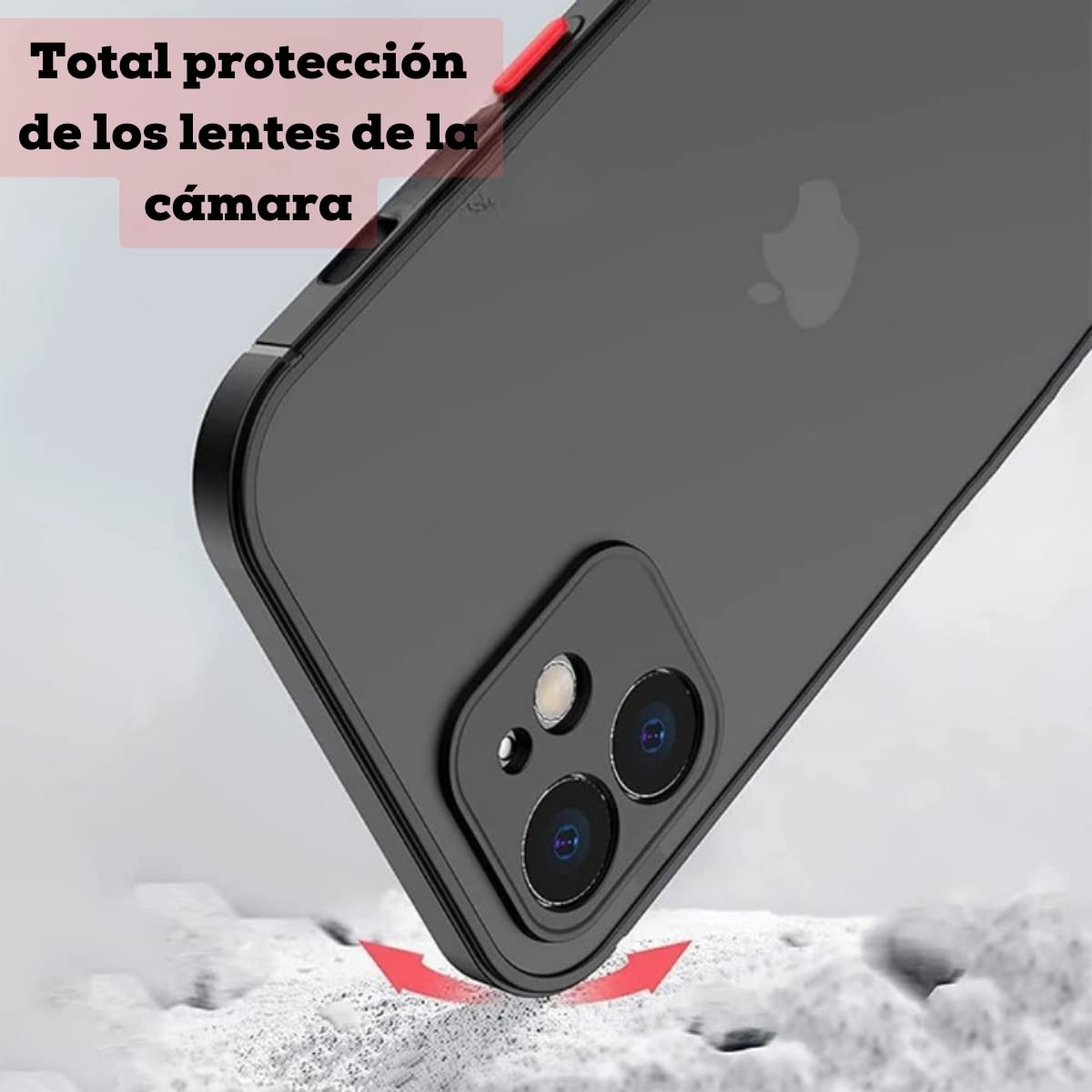 Shockproof iPhone 11 Case with Matte Finish & Camera Protector - Compatible with iPhone 11 (6.1 Inch), 11 Pro (5.8 Inch), 11 Pro Max (6.5 Inch) - Durable Slim Protective Cover for Everyday Use, Work & Travel (Red)