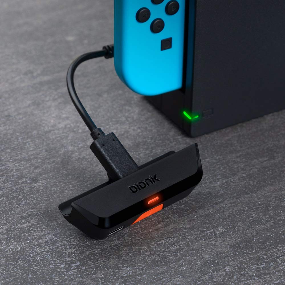 Bionik BT Audio Sync Wireless Bluetooth Adapter for Nintendo Switch - Compatible with AirPods, Beats by Dre & More | Dual Headset Connection, USB-C Charging Port | Perfect for Gaming, Travel & Hands-Free Calls