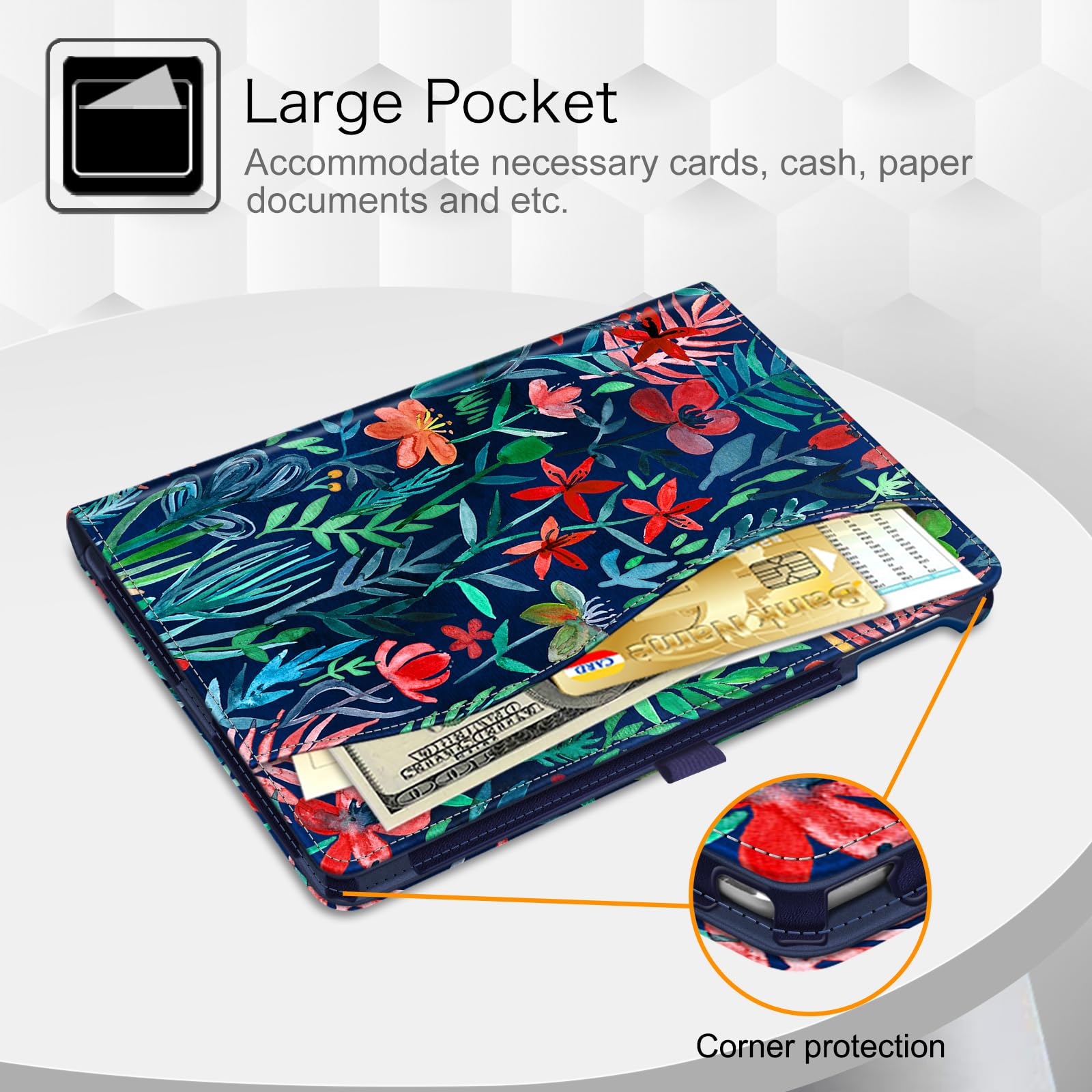 Fintie Protective Case for iPad 6th/5th Gen & iPad Air 2/Air 1 (9.7 Inch 2018/2017 Model) - Shockproof Corner Protection, Multi-Angle Stand with Storage Pocket, Jungle Night Print - Perfect for Work, School & Travel Use