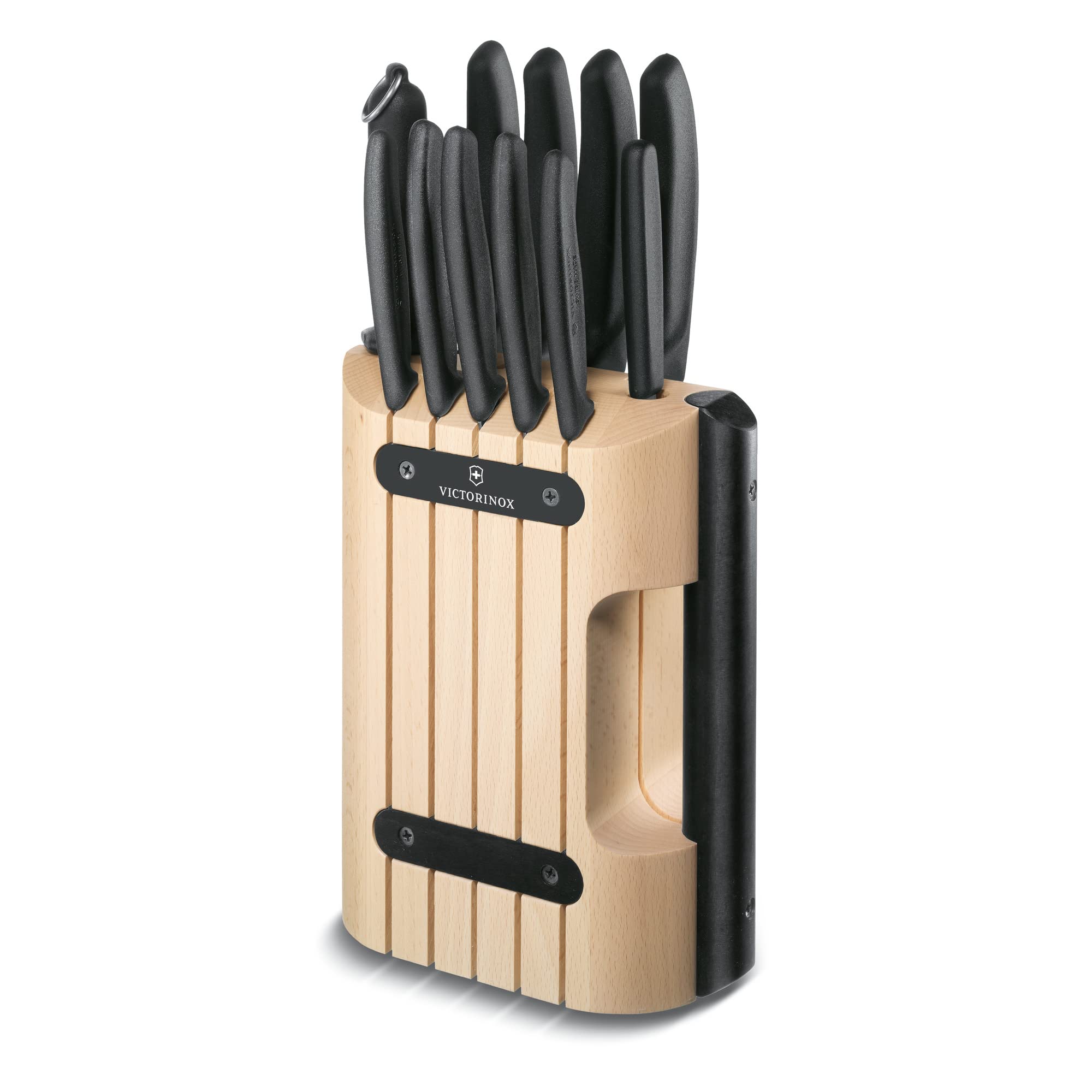 Victorinox Swiss Classic 11-Piece Knife Set with Wooden Block - High-Quality Stainless Steel Kitchen Cutlery for Professional Chefs & Home Cooking - Perfect for Slicing, Dicing & Food Prep