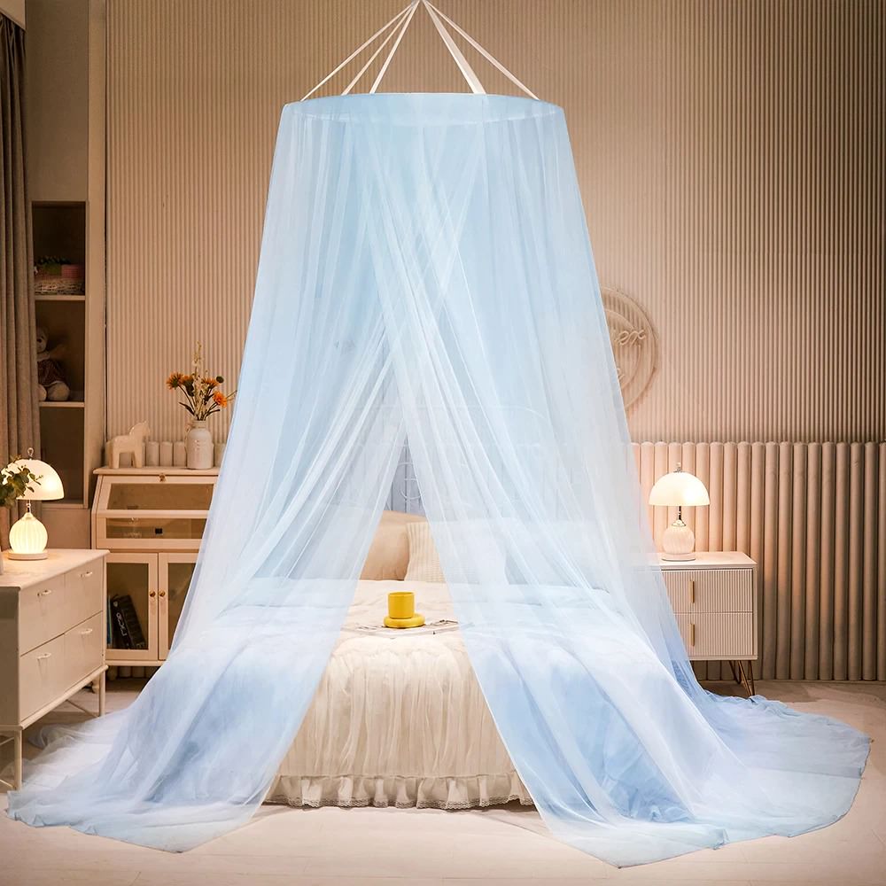 Royal Princess Bed Canopy for Girls - Elegant Mosquito Net with Glitter Stars - Perfect for Kids' Bedroom Decor & Dreamy Sleep