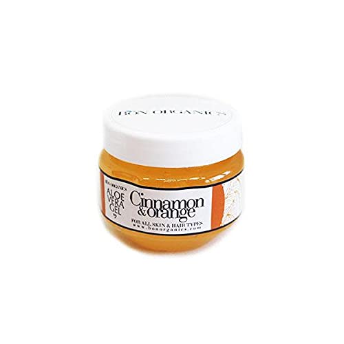 Bon Organics Aloe Vera Skin Care Gel with Cinnamon & Orange - 100g Pure Natural Moisturizer for Face & Body - Soothes Sunburn, Hydrates Dry Skin, Perfect for After Sun Care & Daily Skincare Routine