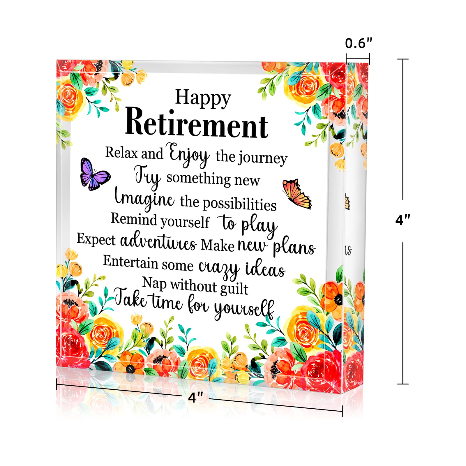 Happy Retirement Gifts for Women & Men - Teacher, Nurse, Mom - for Office & Home