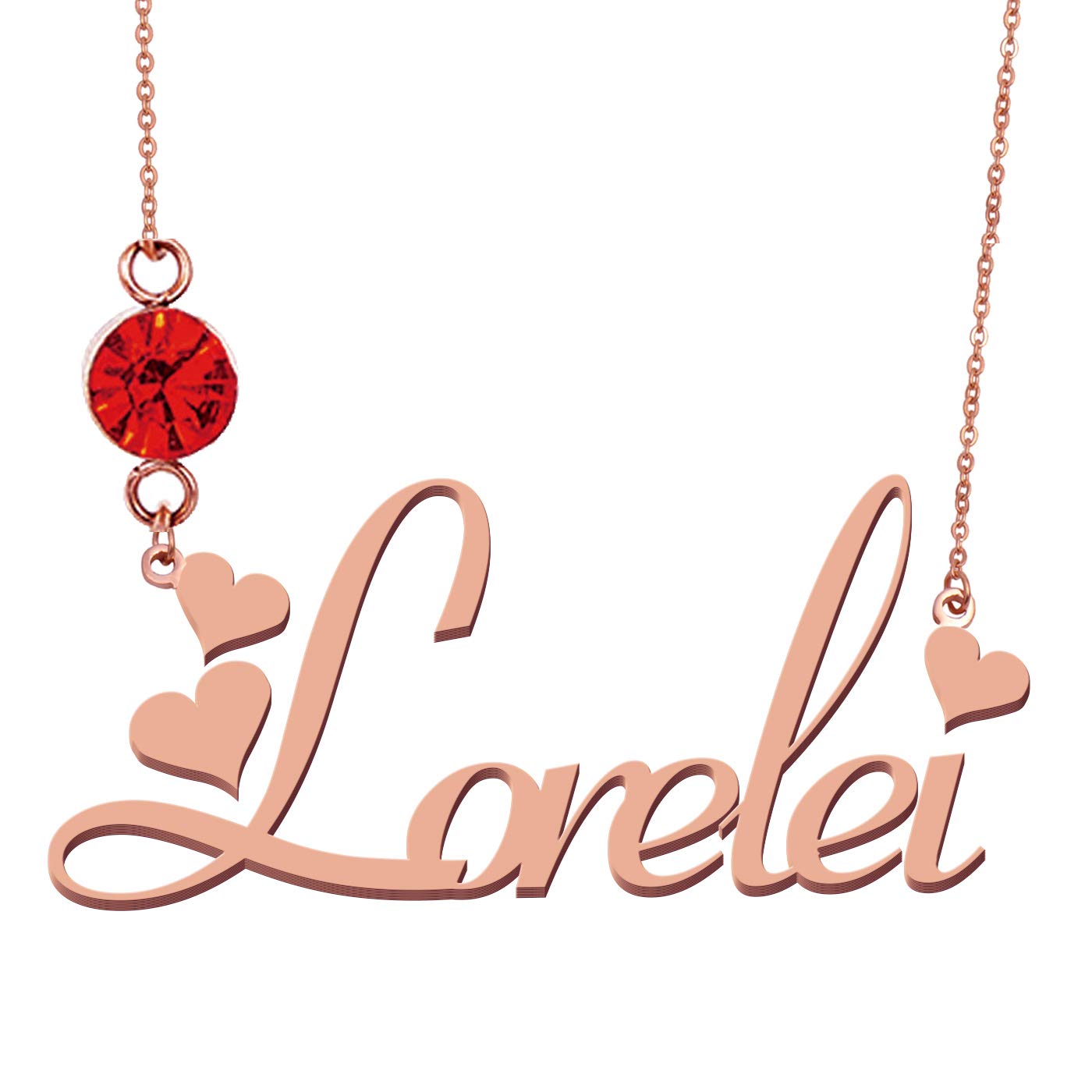 Personalized Name Necklace with Birthstone - Custom Engraved Jewelry Gift for Women, Mom, Wife - Perfect for Birthdays, Anniversaries & Special Occasions