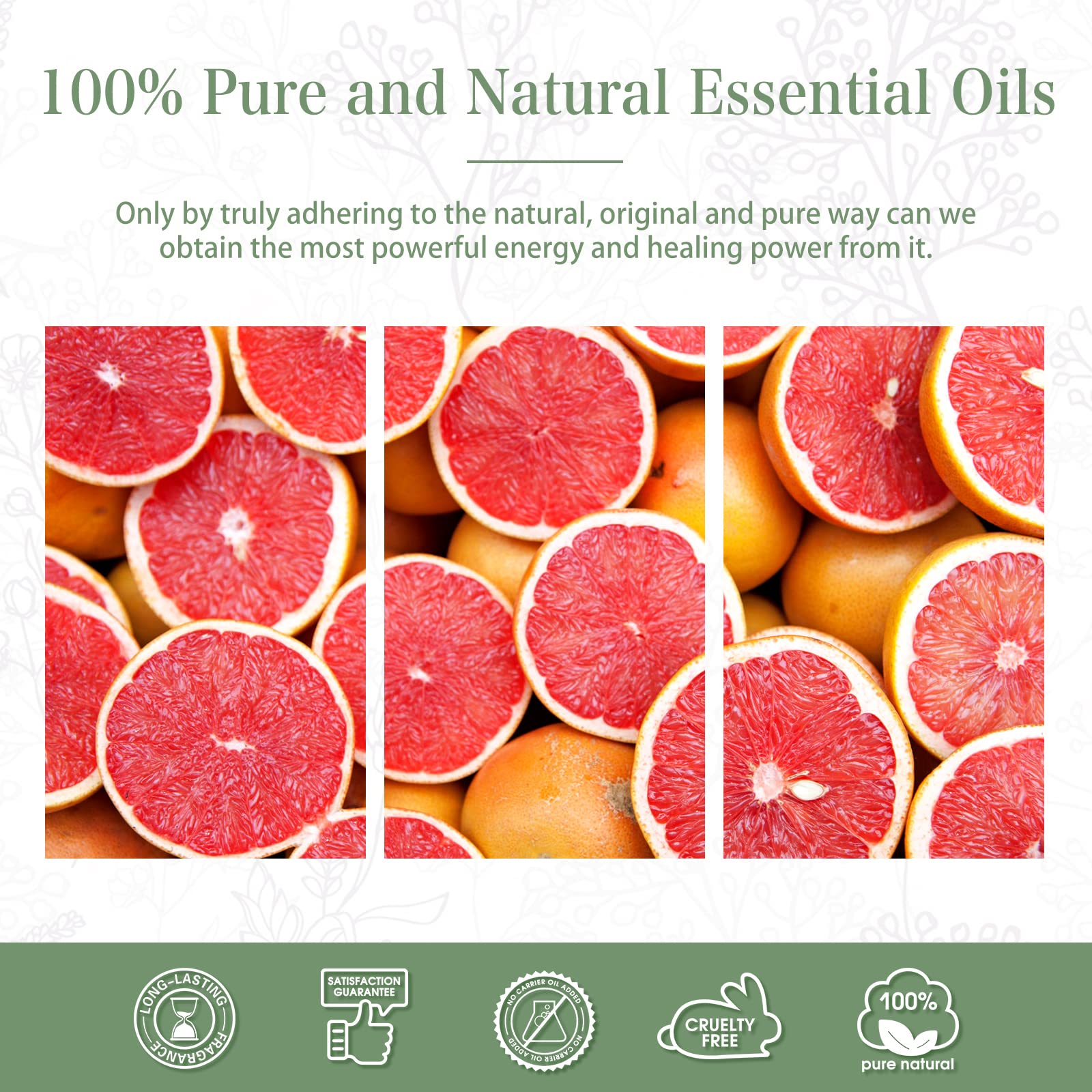 PHATOIL 100% Pure Grapefruit Essential Oil 30ml - Natural Aromatherapy Oil for Diffusers, Humidifiers, Massage & DIY Candles - Uplifting Citrus Scent for Stress Relief & Home Fragrance