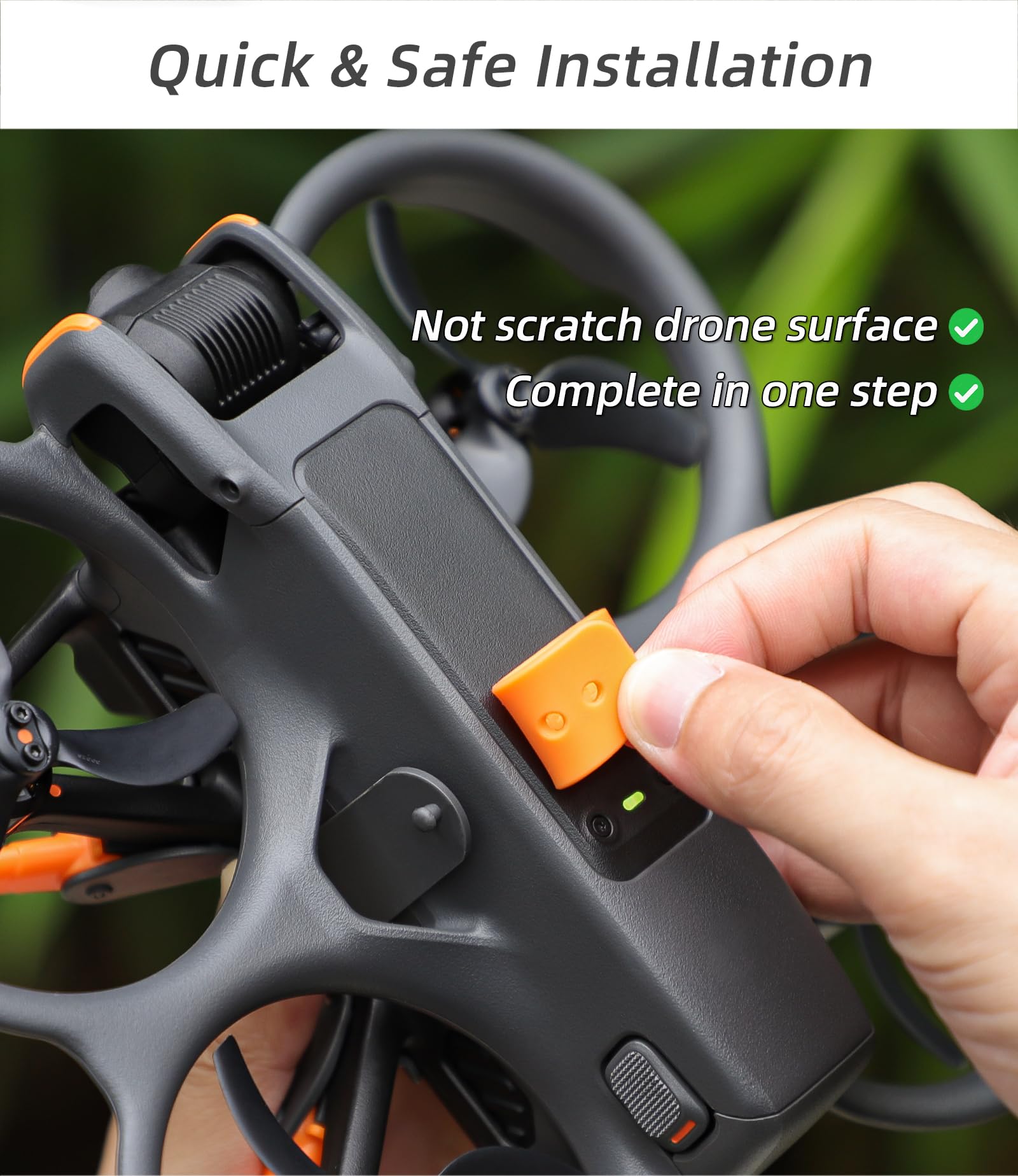 DJI Avata 2 Foldable Landing Gear Extension Kit - Orange Height Adjustable Legs for Enhanced Drone Stability | Perfect for Aerial Photography, Cinematic Shots & Outdoor Adventures