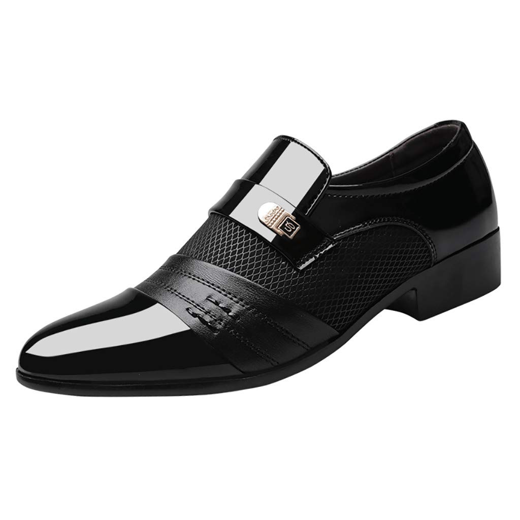 Premium Men's Black Leather Dress Shoes for Business, Wedding & Casual Wear - Comfortable Formal Shoes for Suits & Office Attire - Ideal for Professional Events, Parties & Daily Use
