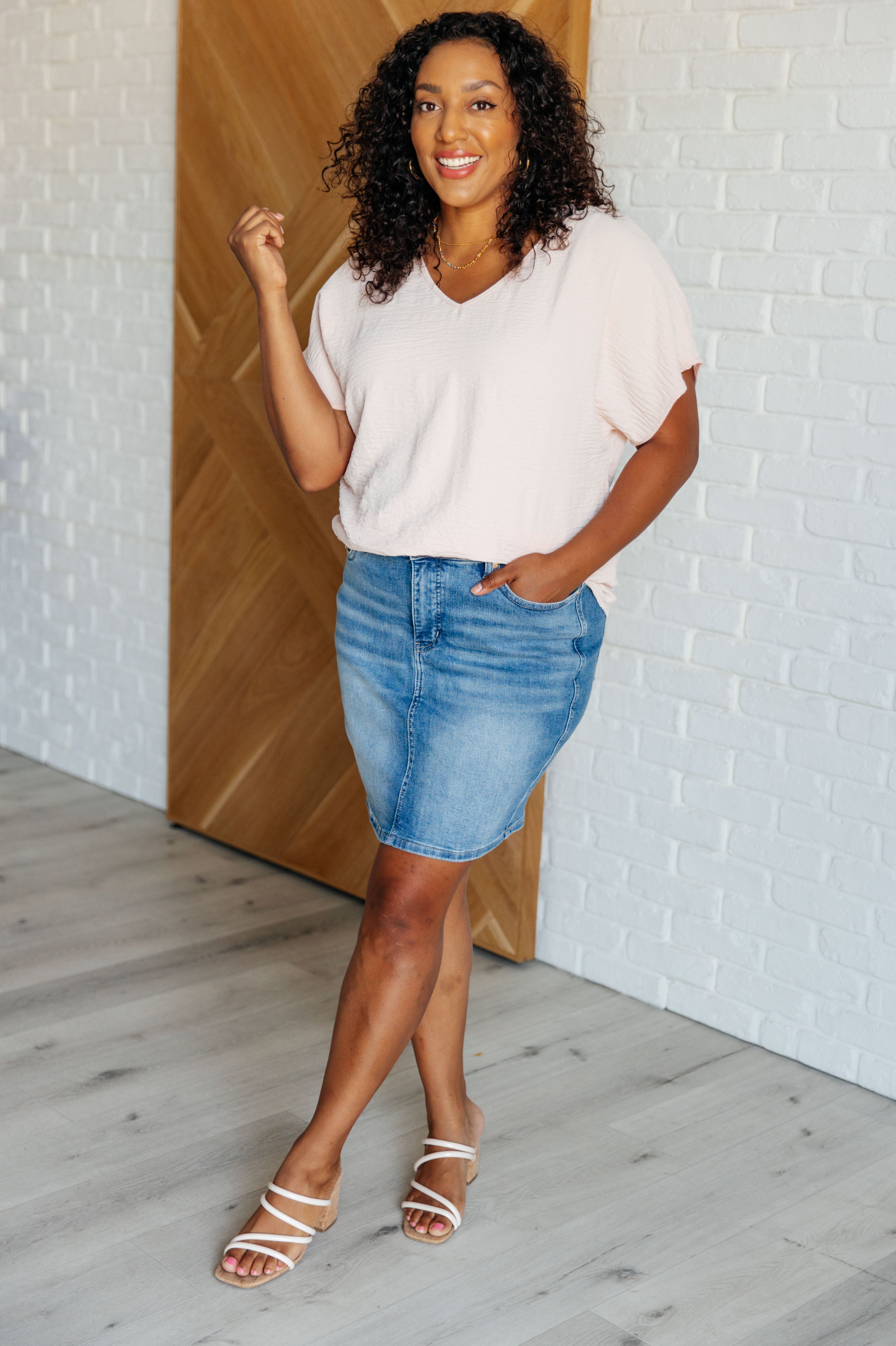 Blush V Neck Top for Women - Soft & Comfortable FAQ T-Shirt - Perfect for Casual Wear, Work & Everyday Outfits