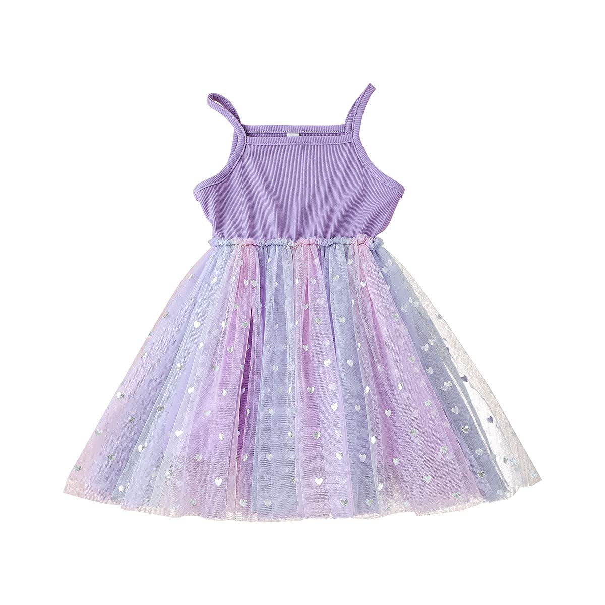 Toddler Girls Sleeveless Tulle Princess Dress - Summer & Fall Smocked Baby Dress with Strap Design | Perfect for Birthday Parties, Photo Shoots & Special Occasions