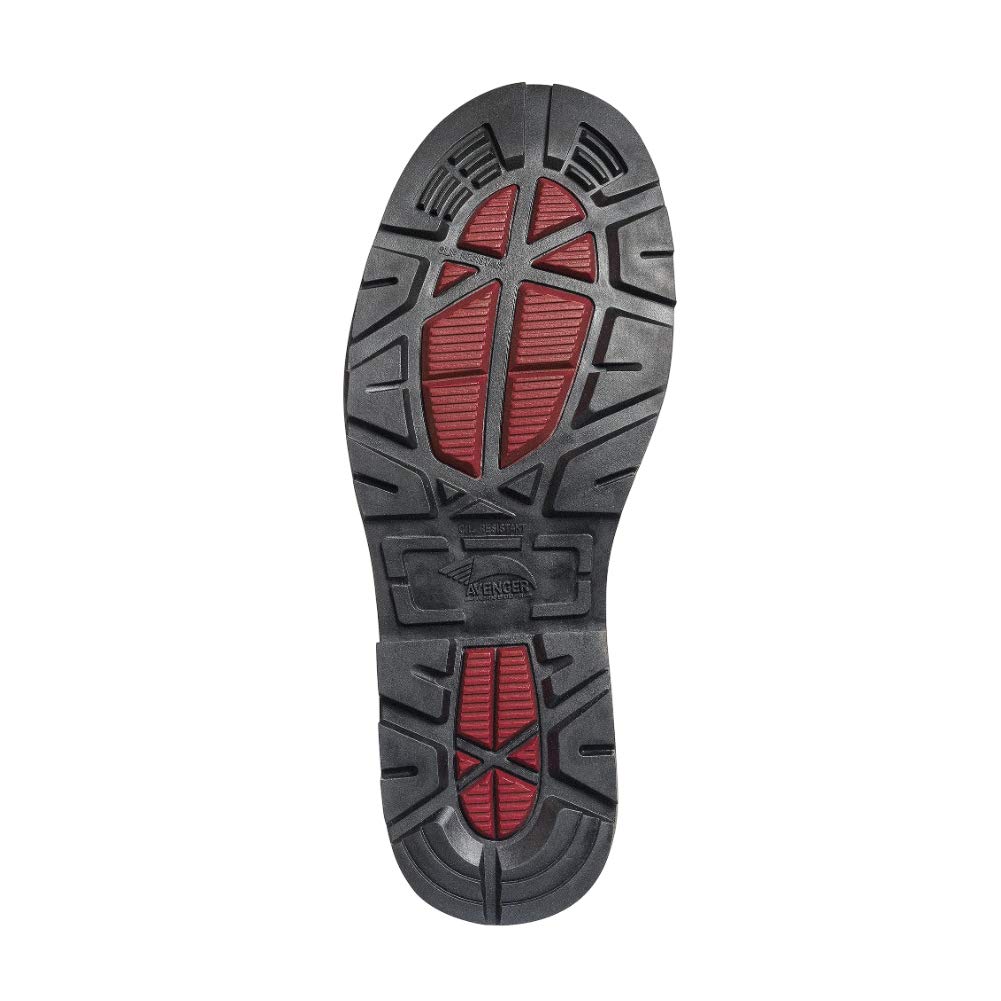Avenger Men's Carbon Nanofiber Work Boots - Size 6 with Steel Toe & Hammer Protection - Durable Safety Shoes for Construction, Warehouse & Outdoor Work
