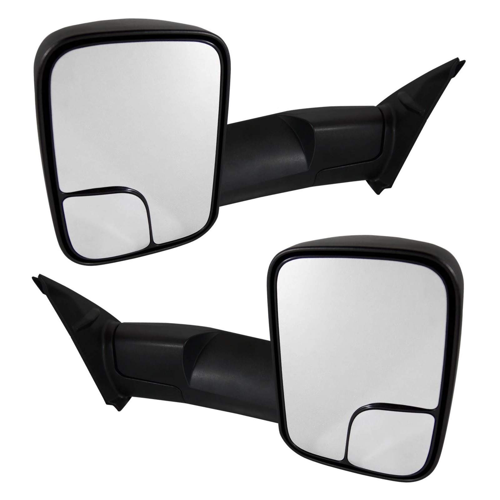 Trail Ridge Power Heated Textured Black Towing Mirrors for Toyota Tacoma - Pair Set | Durable & Adjustable for Off-Roading, Camping & Towing
