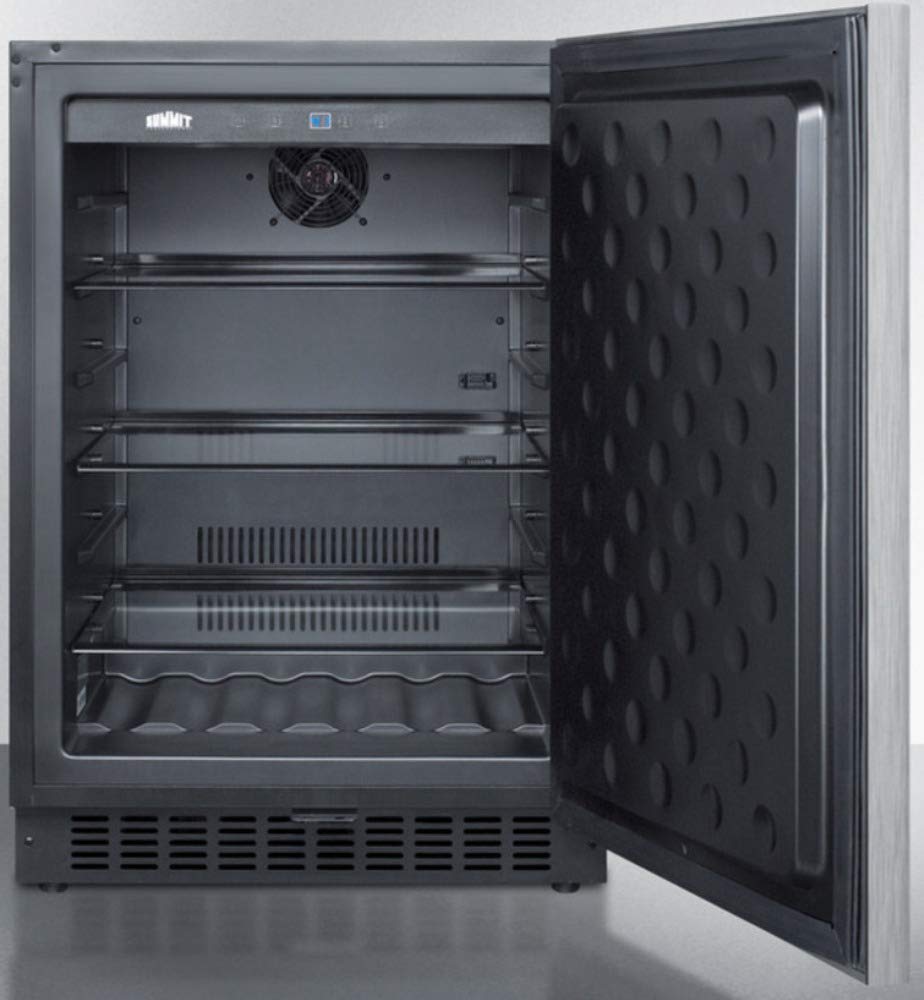 Summit FF64BXSSHH Stainless Steel Wine and Beverage Refrigerator - Compact Under Counter Cooler for Home, Bar & Restaurant Use