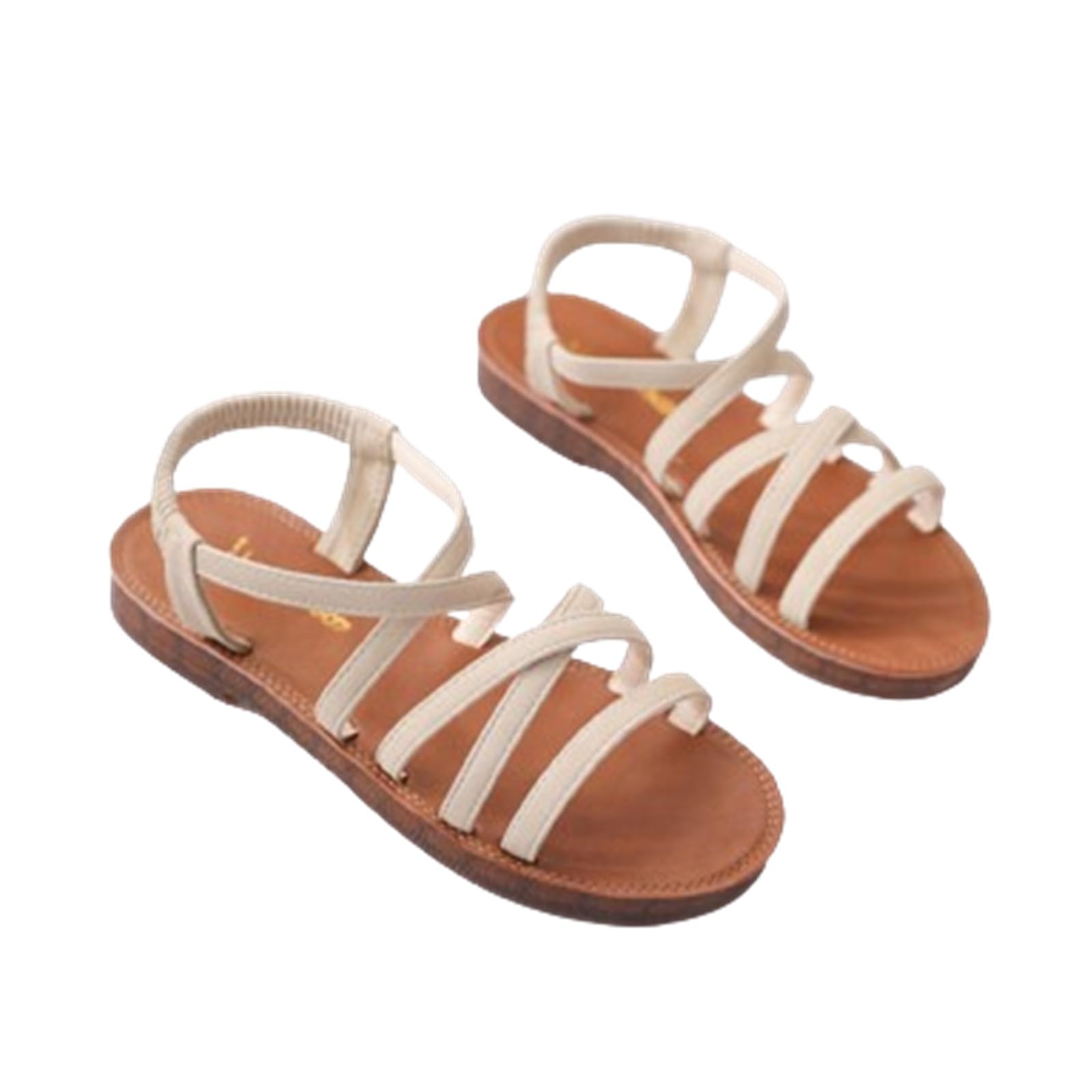 Oelaio Women's Summer Sandals - Comfortable Flat Roman Beach Shoes for Students & Casual Dressy Wear | Size 5.5 | Perfect for Beach Outings, Campus Walks & Summer Vacations