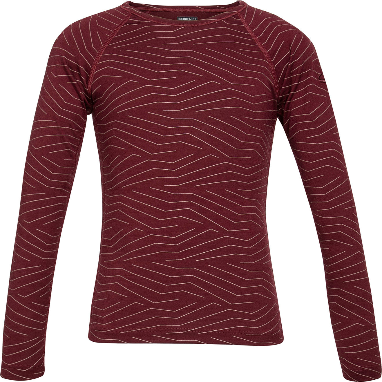 200 Oasis Napasoq Lines Long Sleeve Base Layer Crewneck Top for Kids - Warm Thermal Underwear for Winter Sports & Outdoor Activities