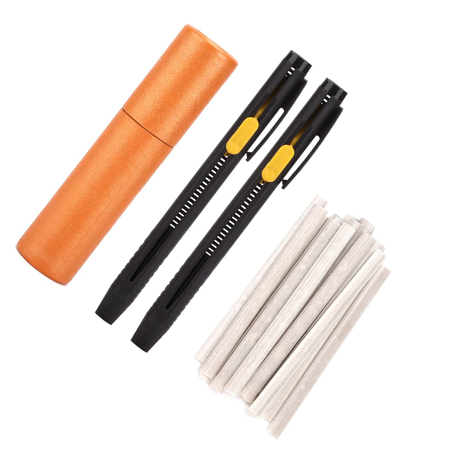 Professional Tailor's Chalk Pen - White & Colorful Plastic Chalk Core for Fabric Marking on Cotton, Knit & Suede - Perfect for Sewing, Quilting & DIY Clothing Projects