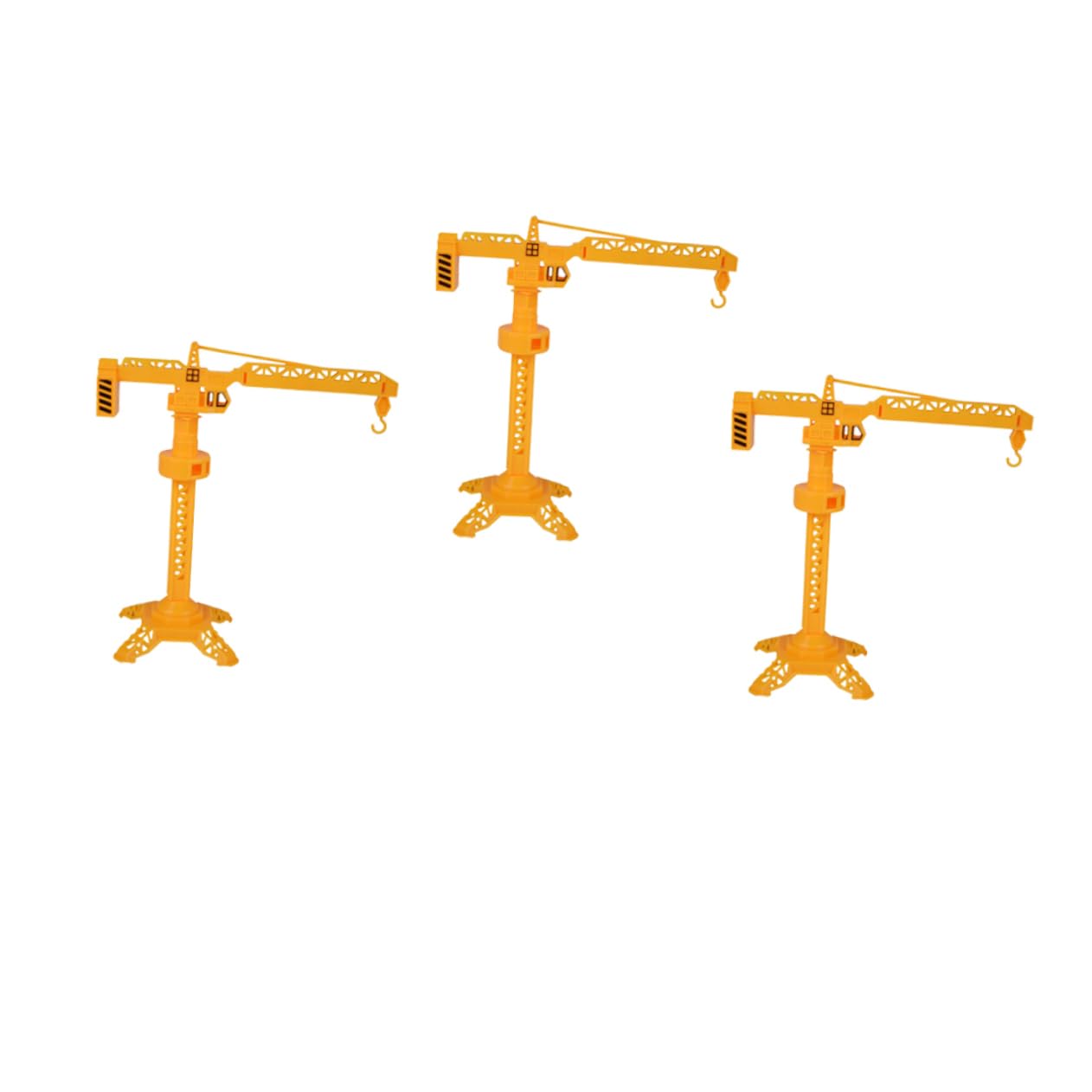 SAFIGLE 3-Piece Construction Vehicle Toy Set - Mini Crane, Tower Crane & Rotating Crane Playset for Kids | Birthday Party Cake Topper, Room Decor & Model Building Fun