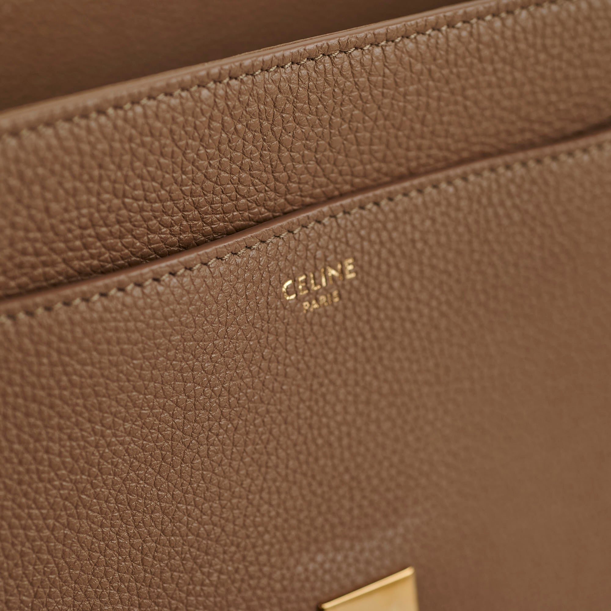 Celine 16 Medium Classic Taupe Handbag - Luxury Leather Shoulder Bag for Women | Perfect for Work, Travel & Everyday Use