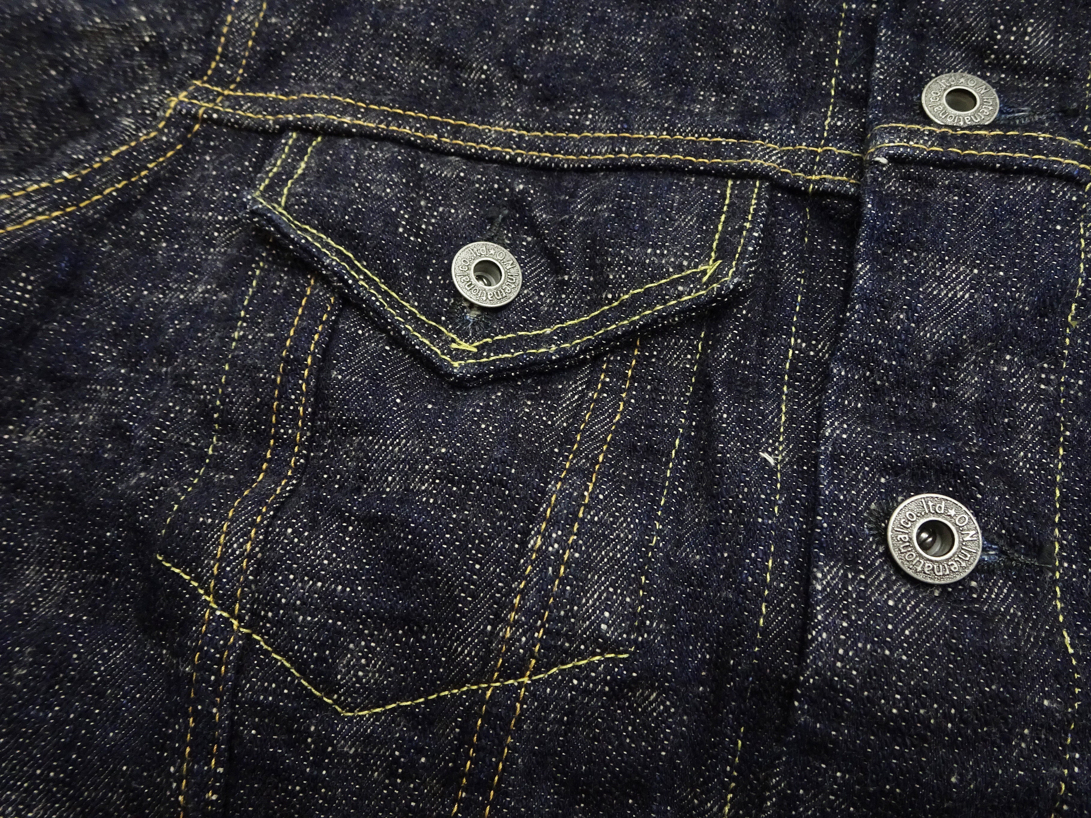 ONI Kasuri Slub Selvedge Denim Jacket for Men - 17oz Slim Fit Type III Jean Jacket in Indigo (One Wash) | Premium Raw Denim Outerwear for Casual Wear & Street Style