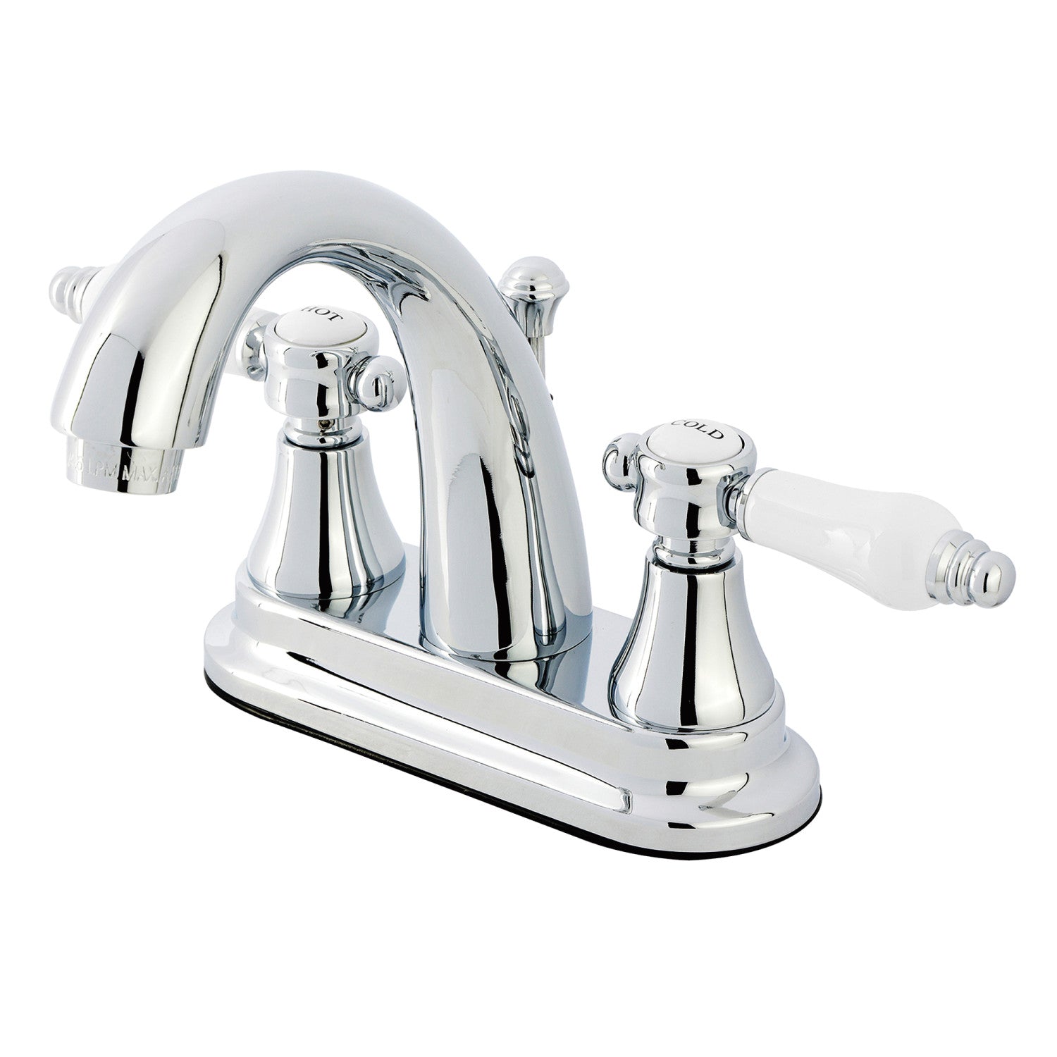 Bel Air KS7611BPL 4-Inch Centerset Bathroom Faucet - Double Handle Deck Mount with Brass Pop-Up Drain - Polished Chrome Finish - Ideal for Bathroom Sink Vanity and Powder Room Renovations