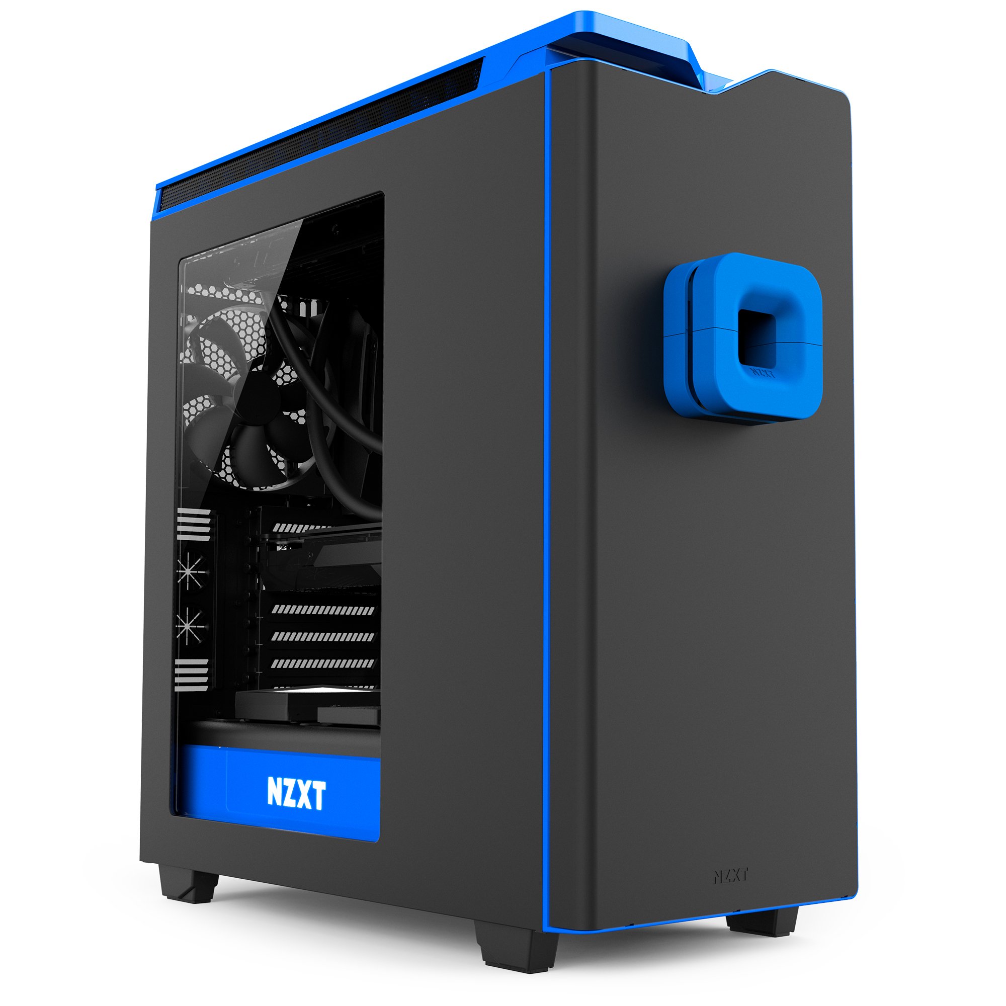 NZXT Puck - Magnetic Cable Organizer & Headphone Holder - Compact Silicone Design for PC Cases - Strong Mounting Magnet - Blue - Perfect for Desk & Gaming Setup Organization