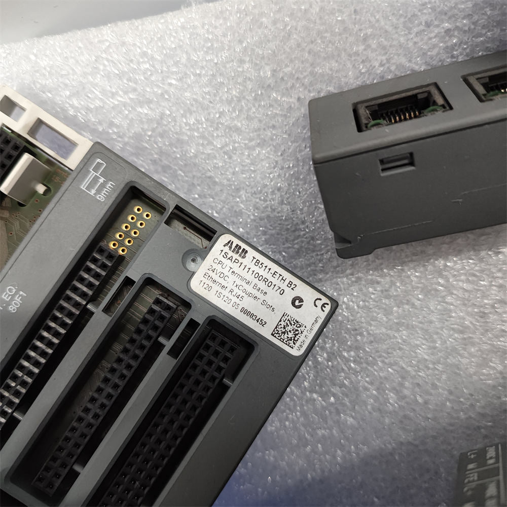 ABB TB511 ETH B2 1SAP111100R0170 CPU Terminal Base Unit - Industrial Automation Control Module for PLC Systems | Perfect for Factory Automation & Machinery Control Applications