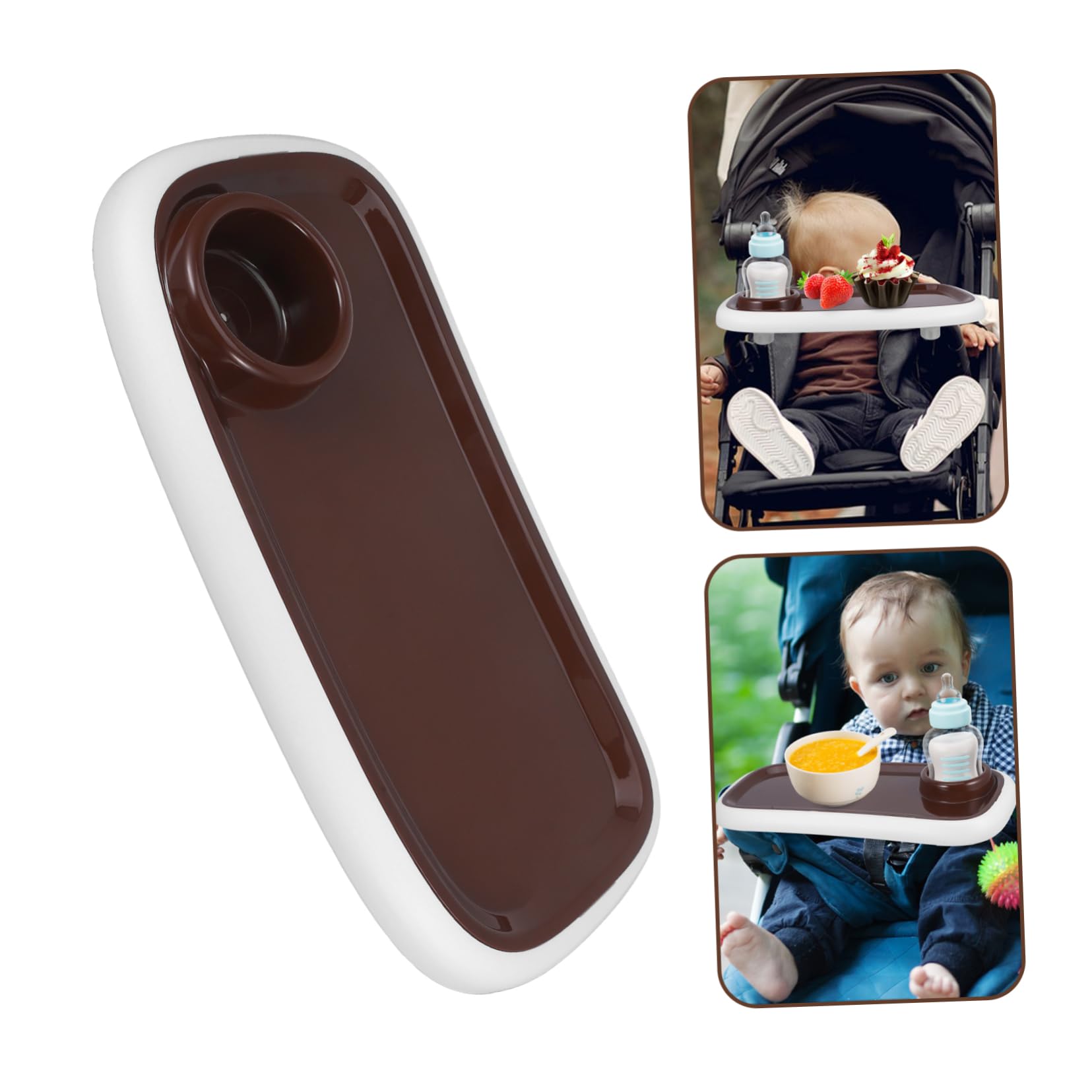 HEMOTON 3-Piece Removable Universal Stroller Tray with Cup Holder - Perfect for Snacks, Toys & Drinks While Strolling with Baby