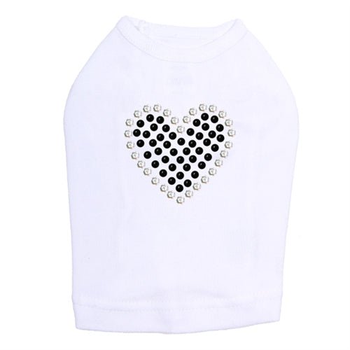 Black Rhinestone Heart Tank Top for Women - Elegant Sparkling Casual & Party Wear - Available in Multiple Colors - Perfect for Date Nights, Club Outings & Summer Fashion