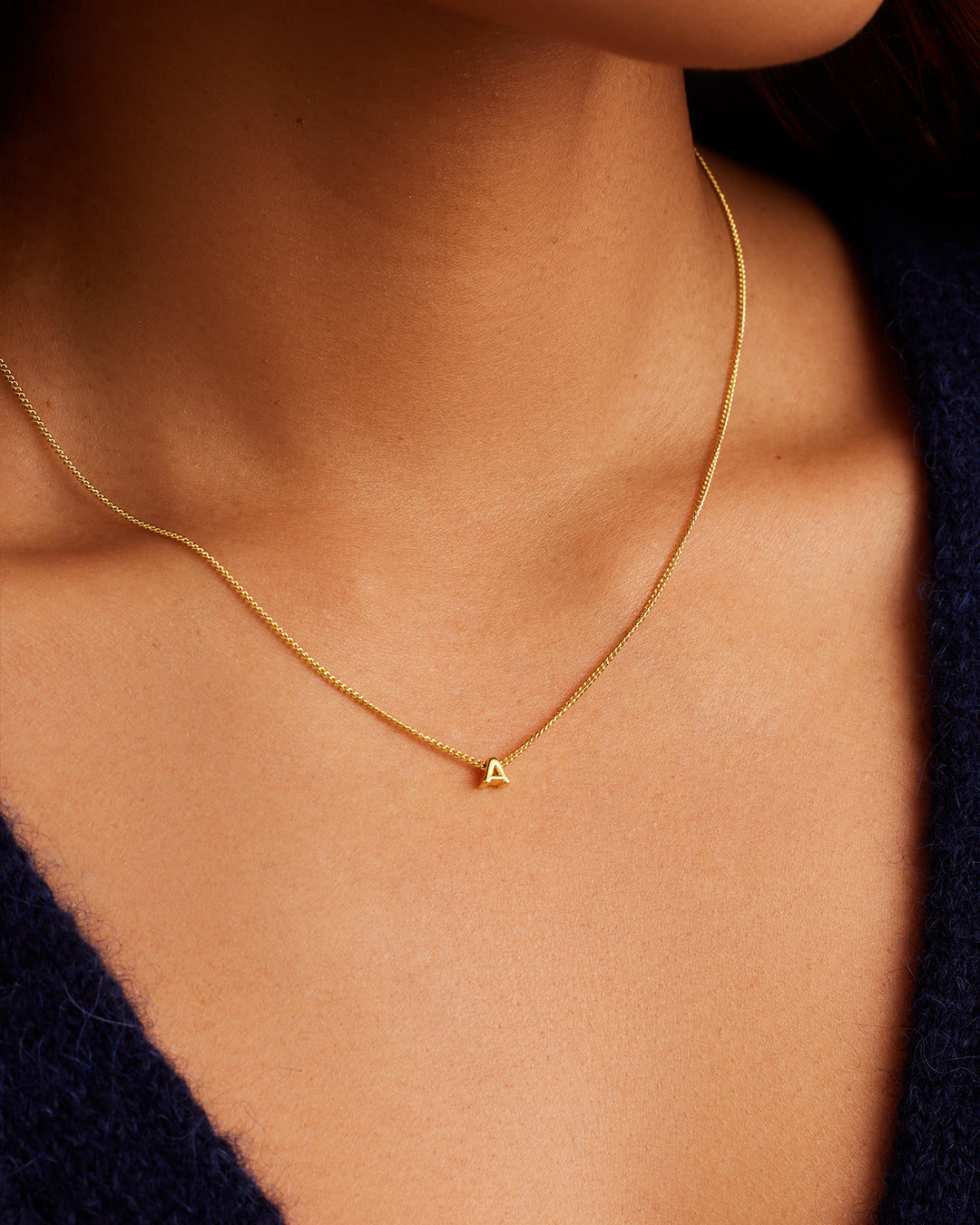 Wilder Mini Alphabet Necklace - Personalized Initial Pendant Jewelry for Women | Perfect Gift for Birthday, Anniversary & Everyday Wear