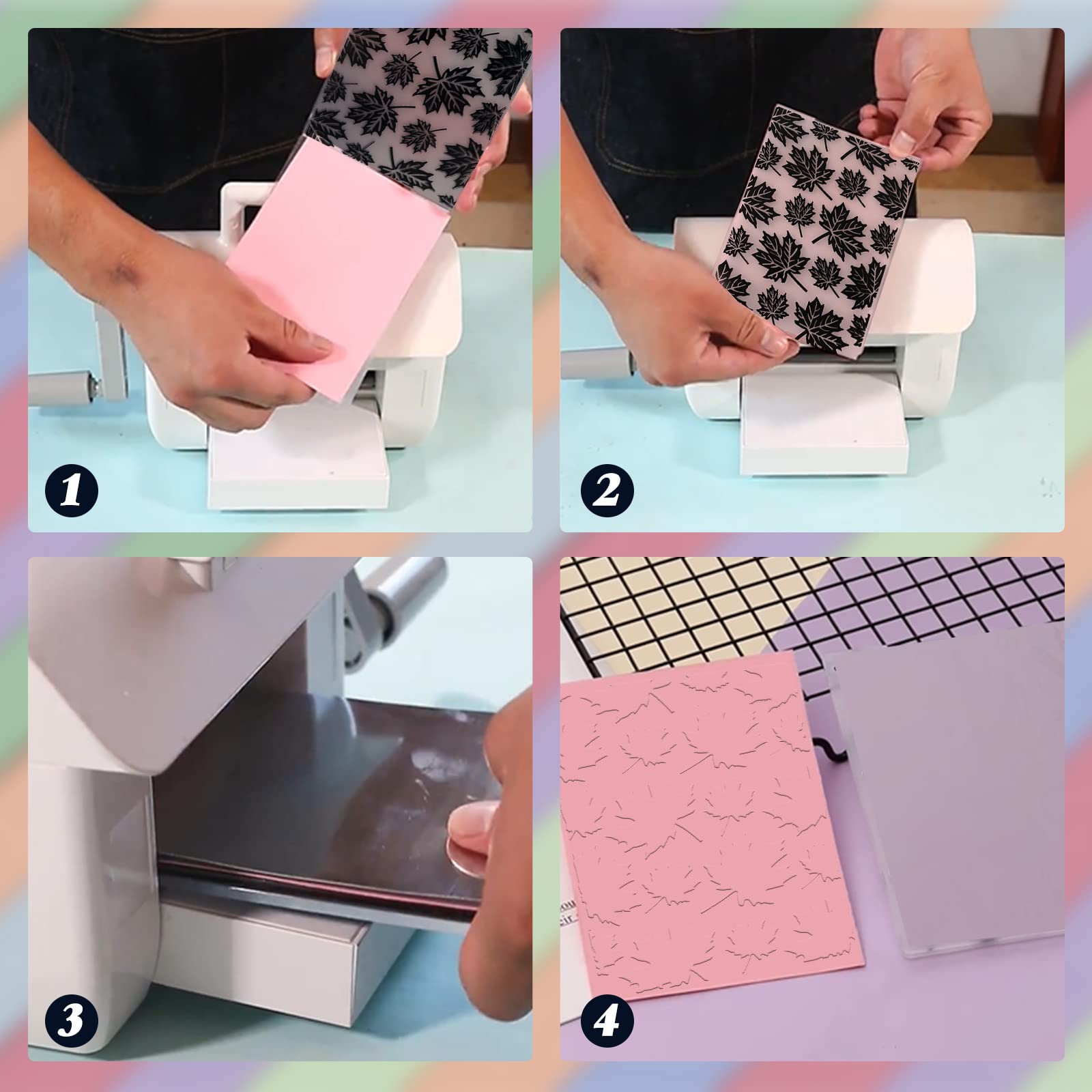 Rainmae 8-Piece Christmas Plastic Embossing Folders Set - Snowflake Design for DIY Card Making, Scrapbooking & Photo Albums (5.9x4.1 Inch) | Perfect for Holiday Crafts, Gift Cards & Festive Decorations