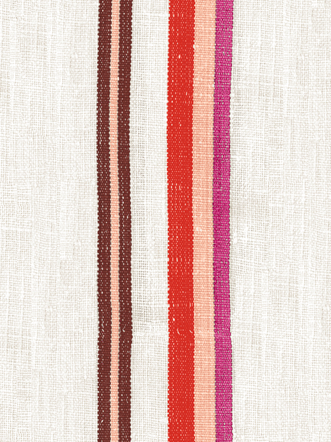 Lingua Franca 'Life is a Banquet' Stripe Wallpaper - Peach & Rust Peel and Stick Wallpaper for Dining Room, Bedroom, or Home Office Decor