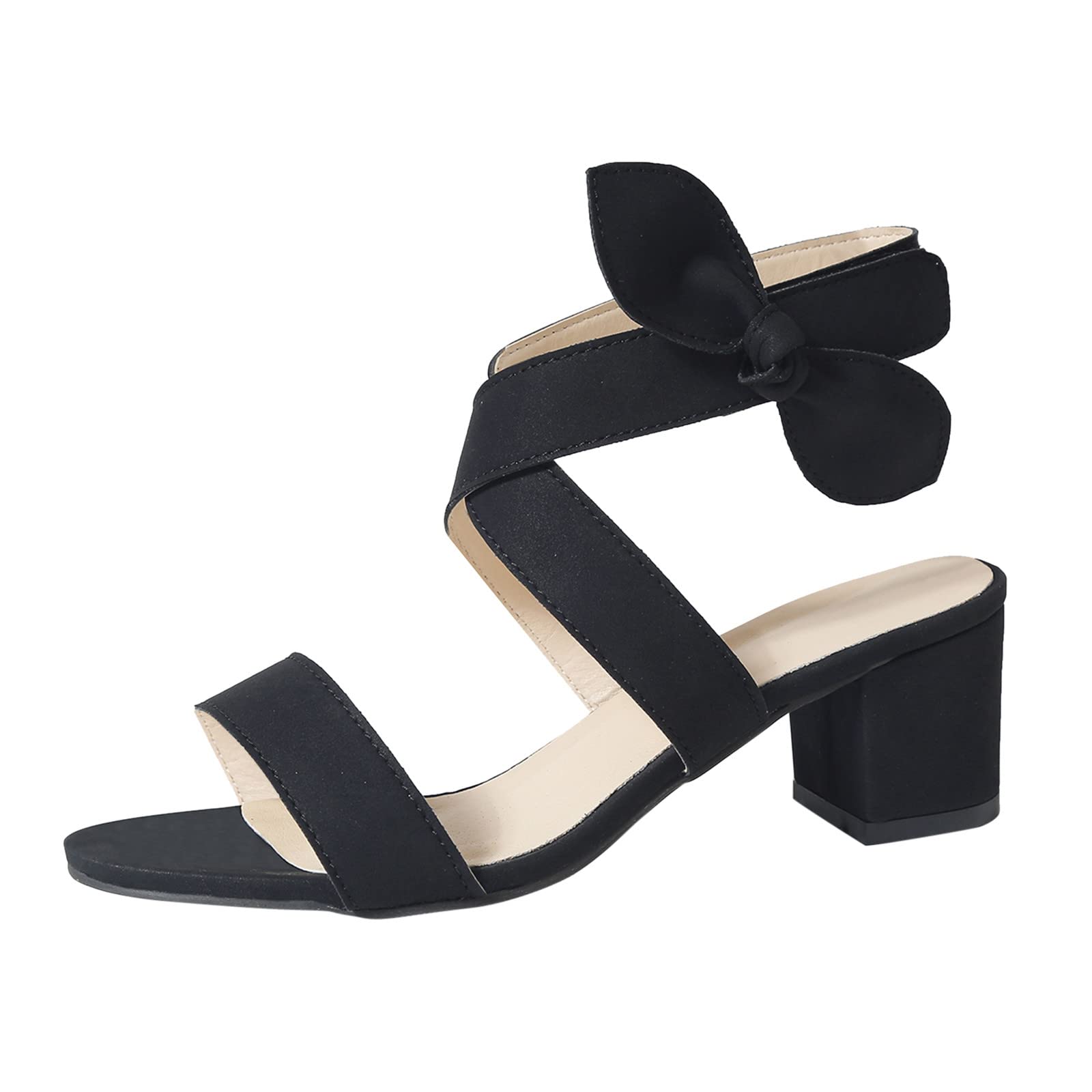 Elegant Women's Peep Toe High Heel Sandals - Solid Color Casual Fish Mouth Shoes for Plus Size Ladies | Perfect for Office, Parties & Special Occasions