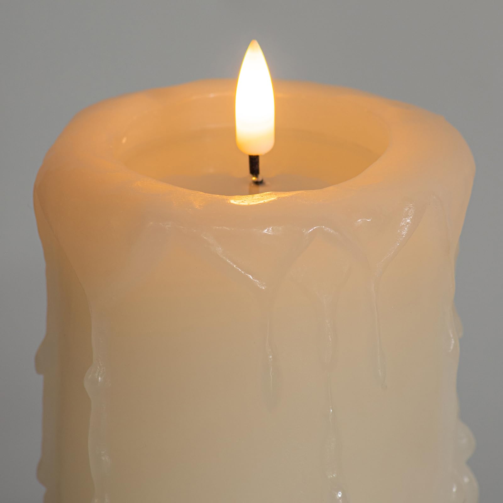 Flameless LED Candles with Remote Control - Battery Operated Flickering Flame Candles Set - Realistic Dripping Wax Electric Candles for Home Decor, Christmas, Holiday Party & Wedding Centerpieces - Perfect for Romantic Dinners, Spa Relaxation & Cozy Ambiance