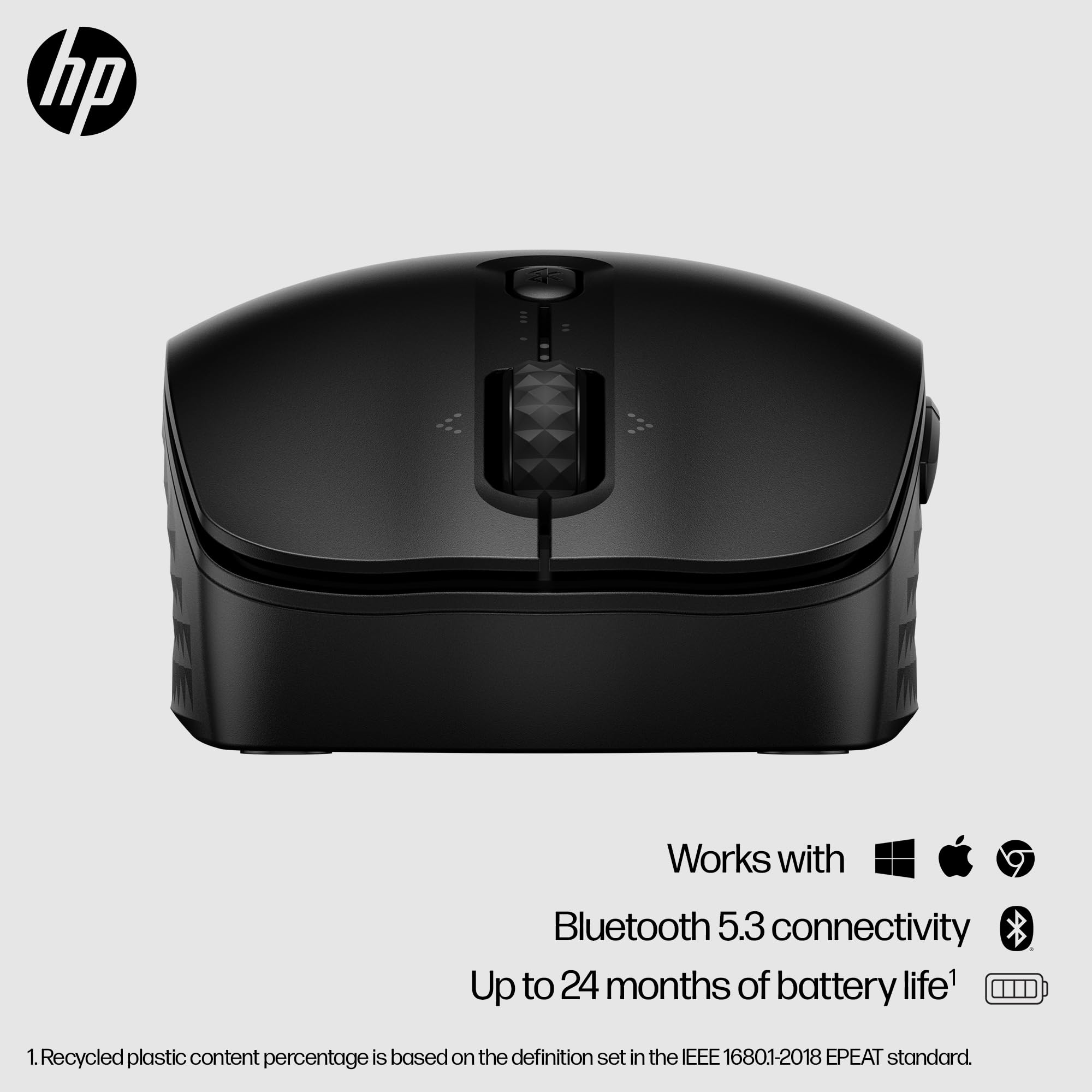 HP 420 Programmable Bluetooth Mouse - Wireless Multi-Device Mouse with Swift Pair for 3 Devices, 2-Year Battery Life, 4000 DPI, Silent Clicks - Compatible with Windows, Mac, Chromebook, Laptop, Notebook (Black) - Perfect for Office Work, Remote Work, and Home Computing (7M1D3AA)